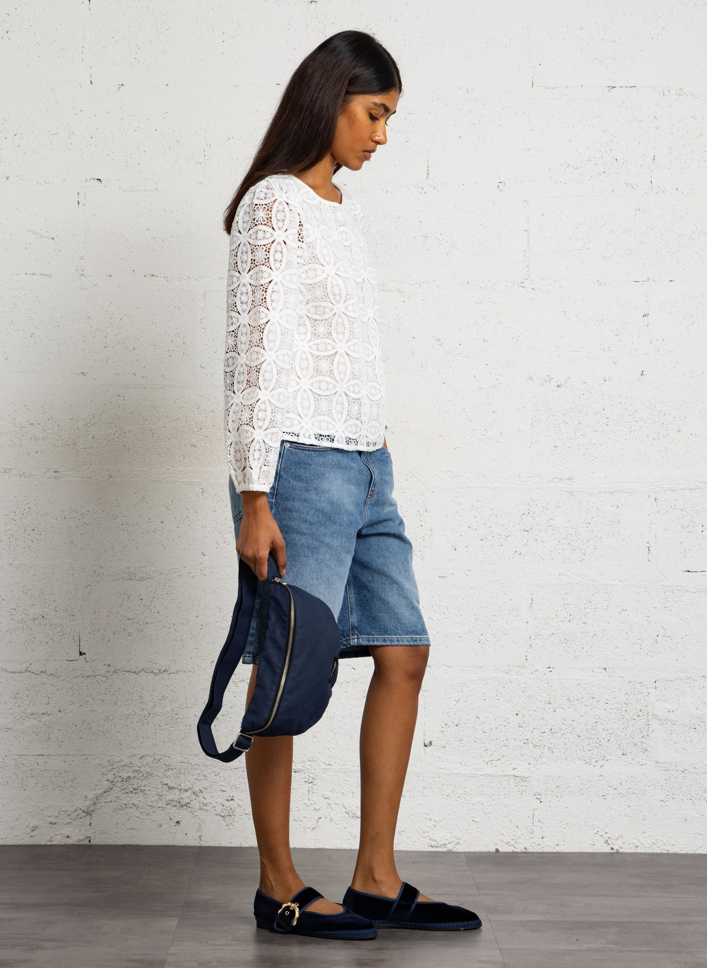 Denim waist bag RIVEDROITE PARIS Blue