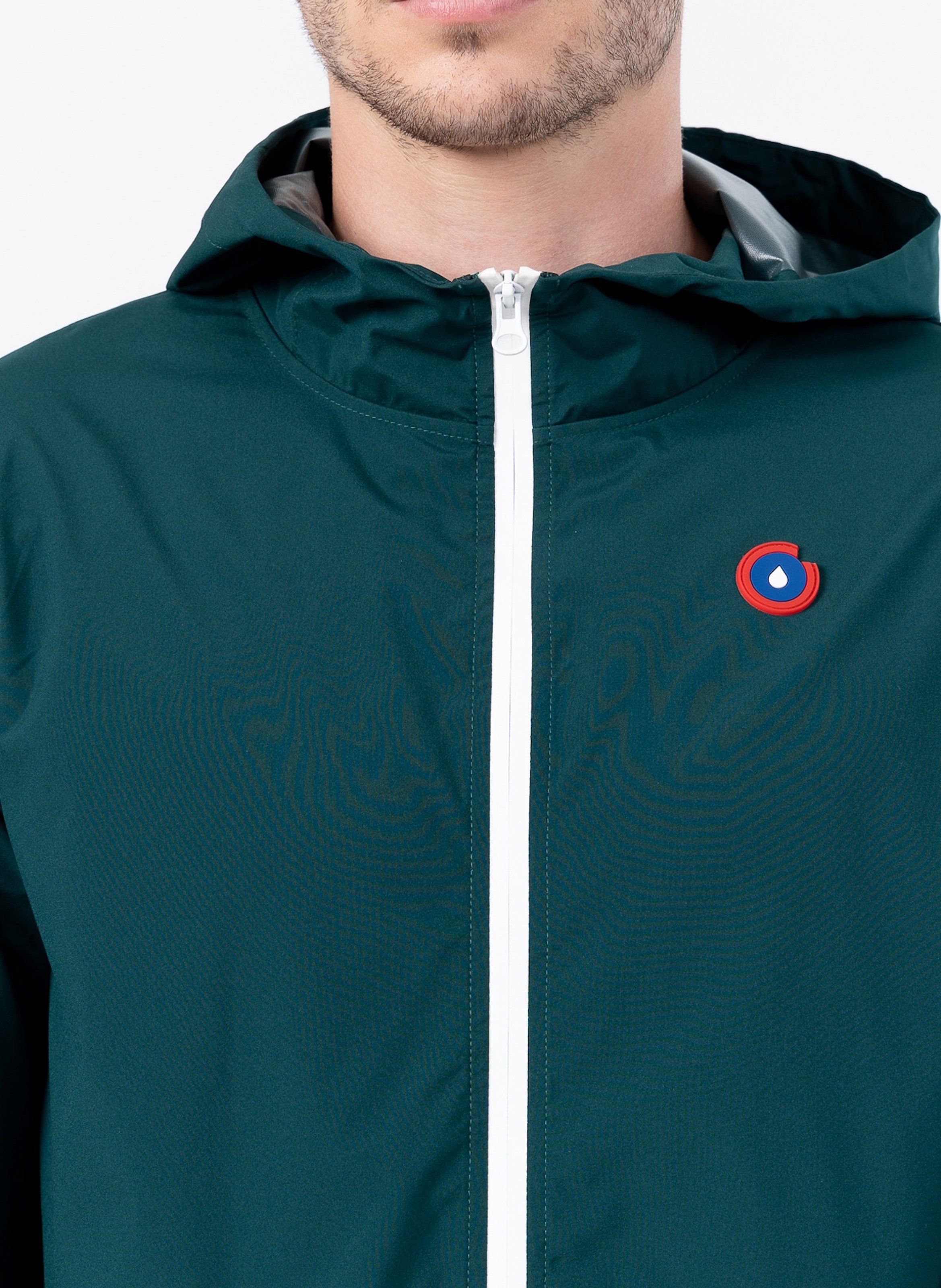 Imperméable long à capuche convertible FLOTTE Vert