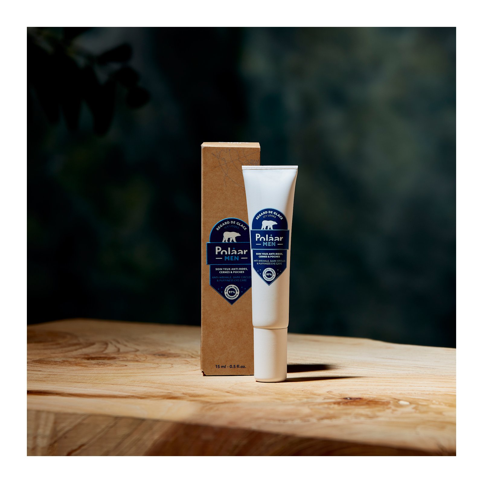 Men - Icy Looks Anti-Wrinkle, Dark Circles & Puffiness Eye Care with Siberian Ginseng POLAAR No color