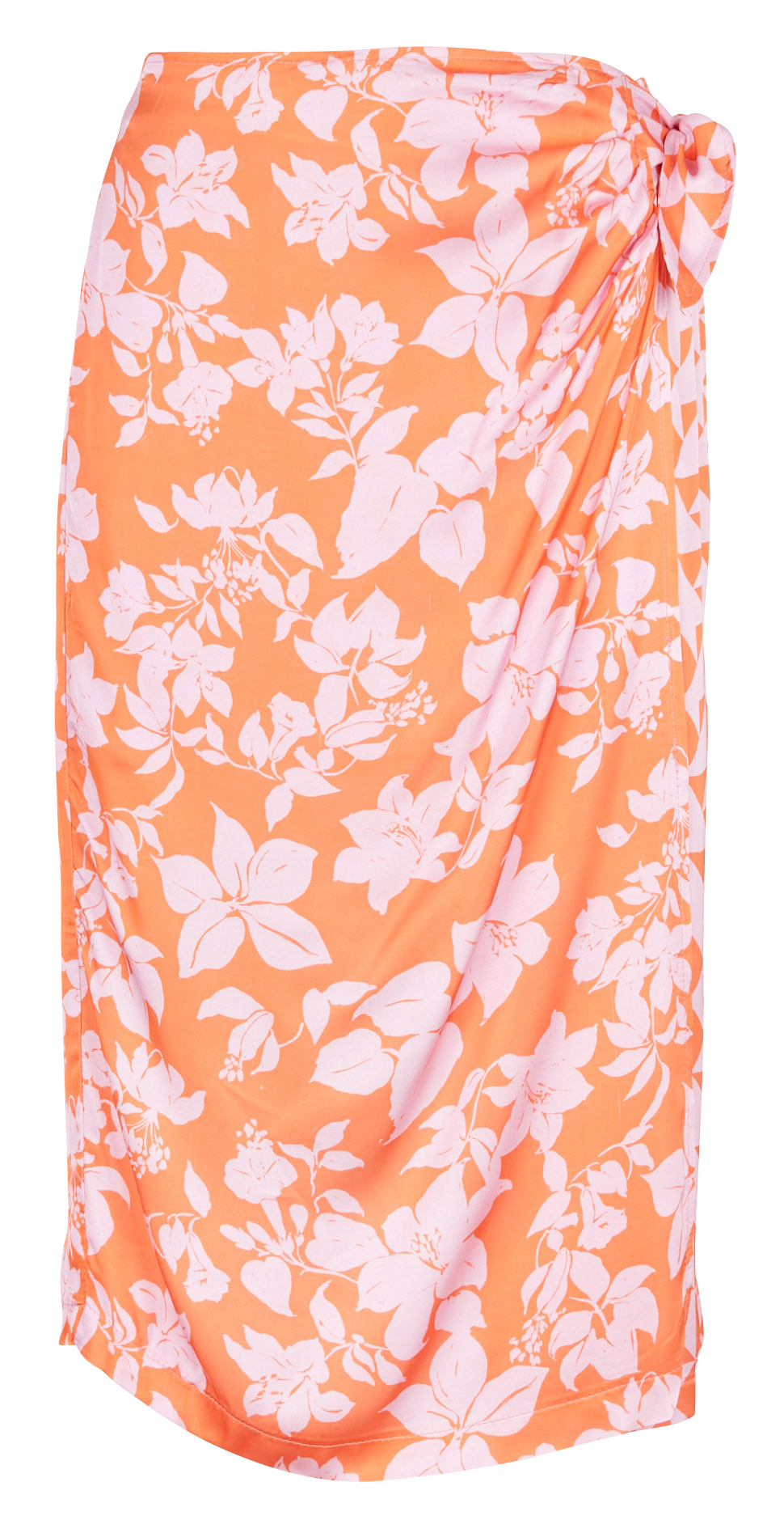 Straight printed wrap skirt LA PETITE FRANCAISE Orange