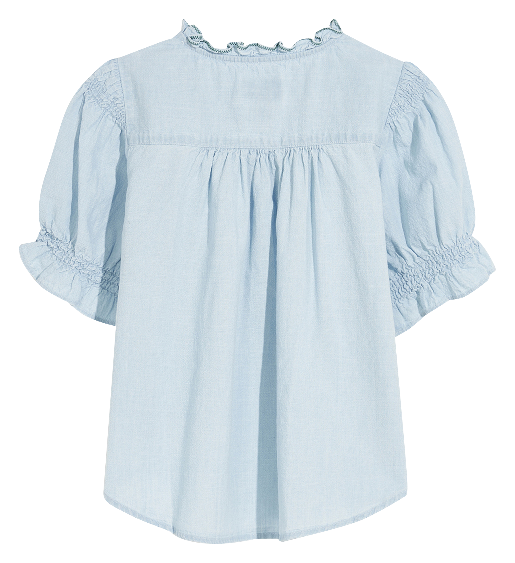 Round-neck organic cotton shirt BELLEROSE Blue