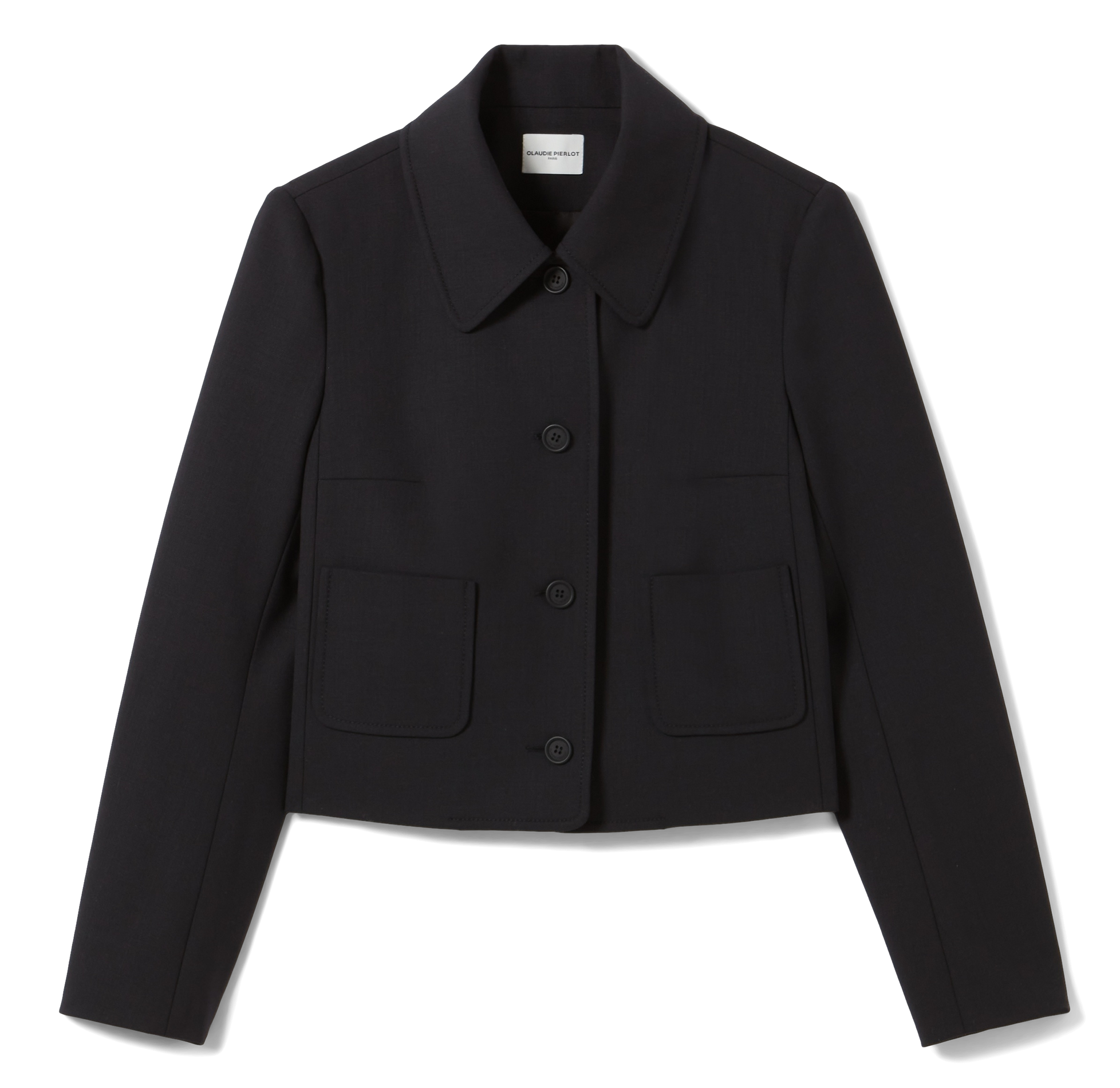 Veste col classique en laine mélangée  CLAUDIE PIERLOT Noir