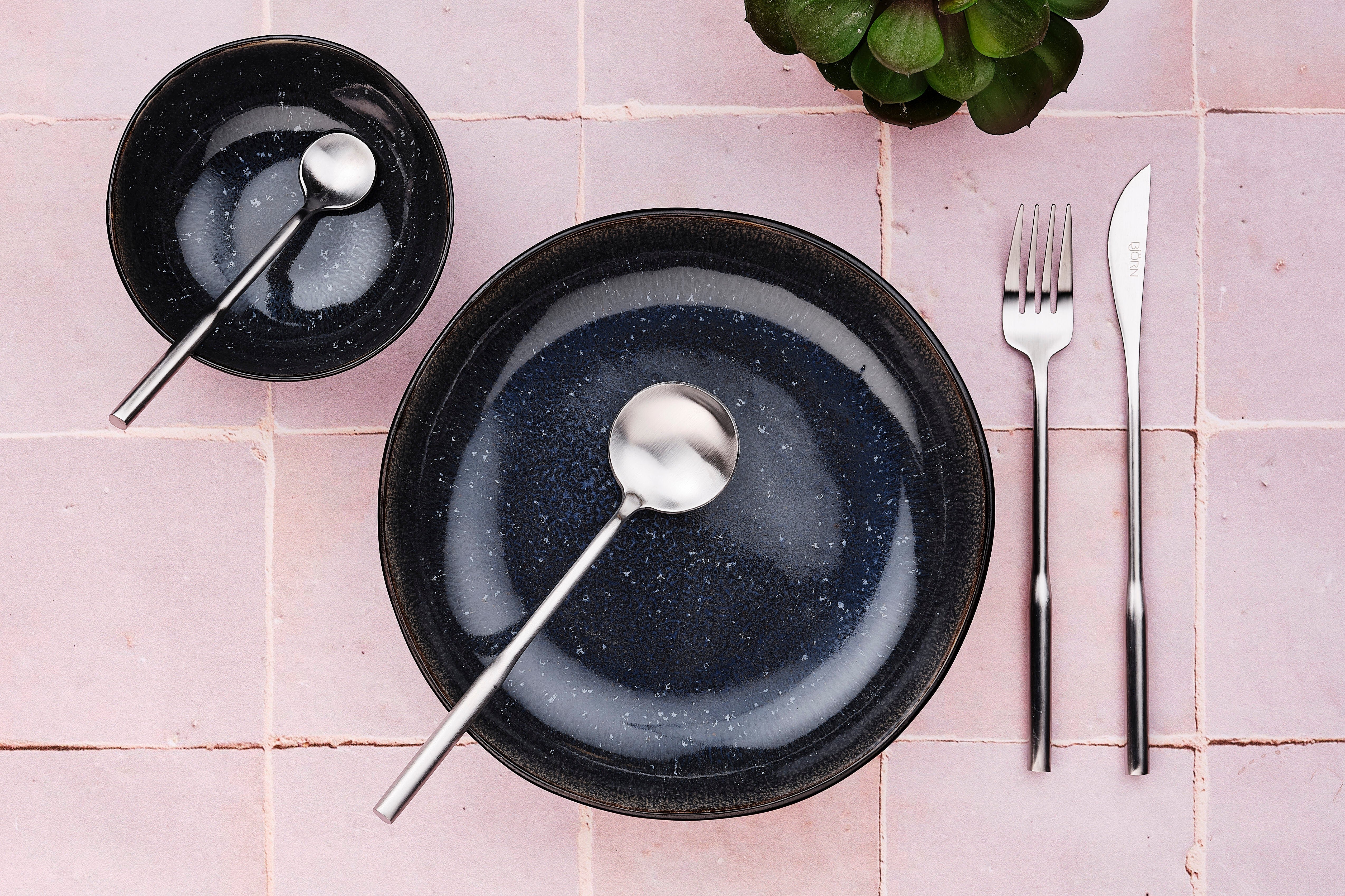 Set of 6 small spoons BJORN Red