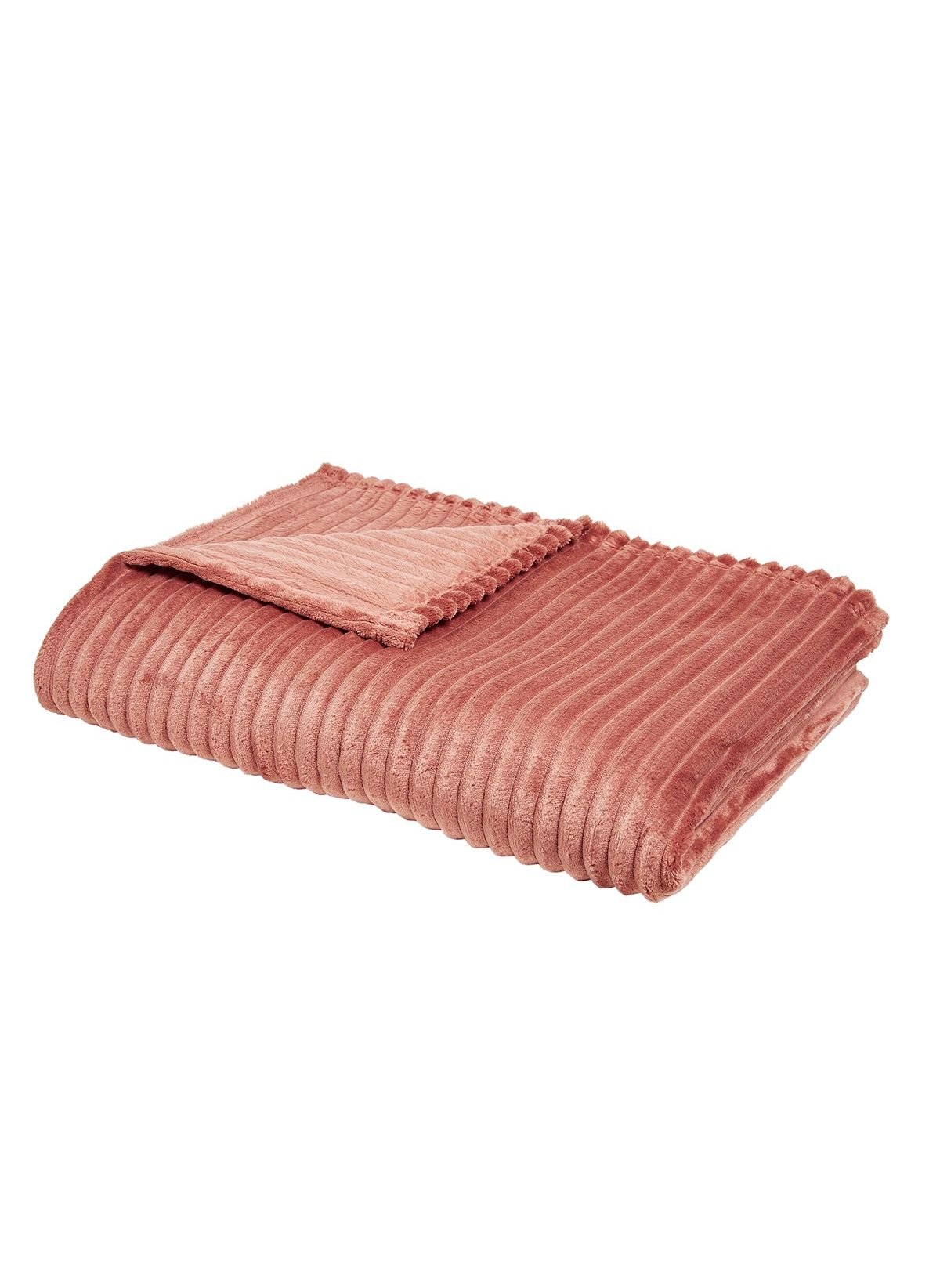 Plain ribbed throw TODAY LINGE DE MAISON Red