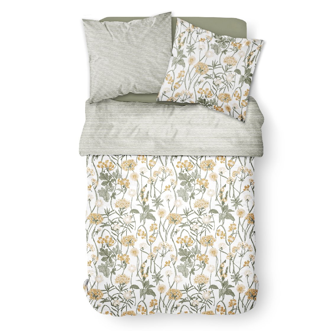 Printed cotton bedding set TODAY LINGE DE MAISON White