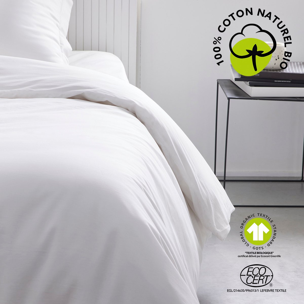 Cotton duvet cover TODAY LINGE DE MAISON White