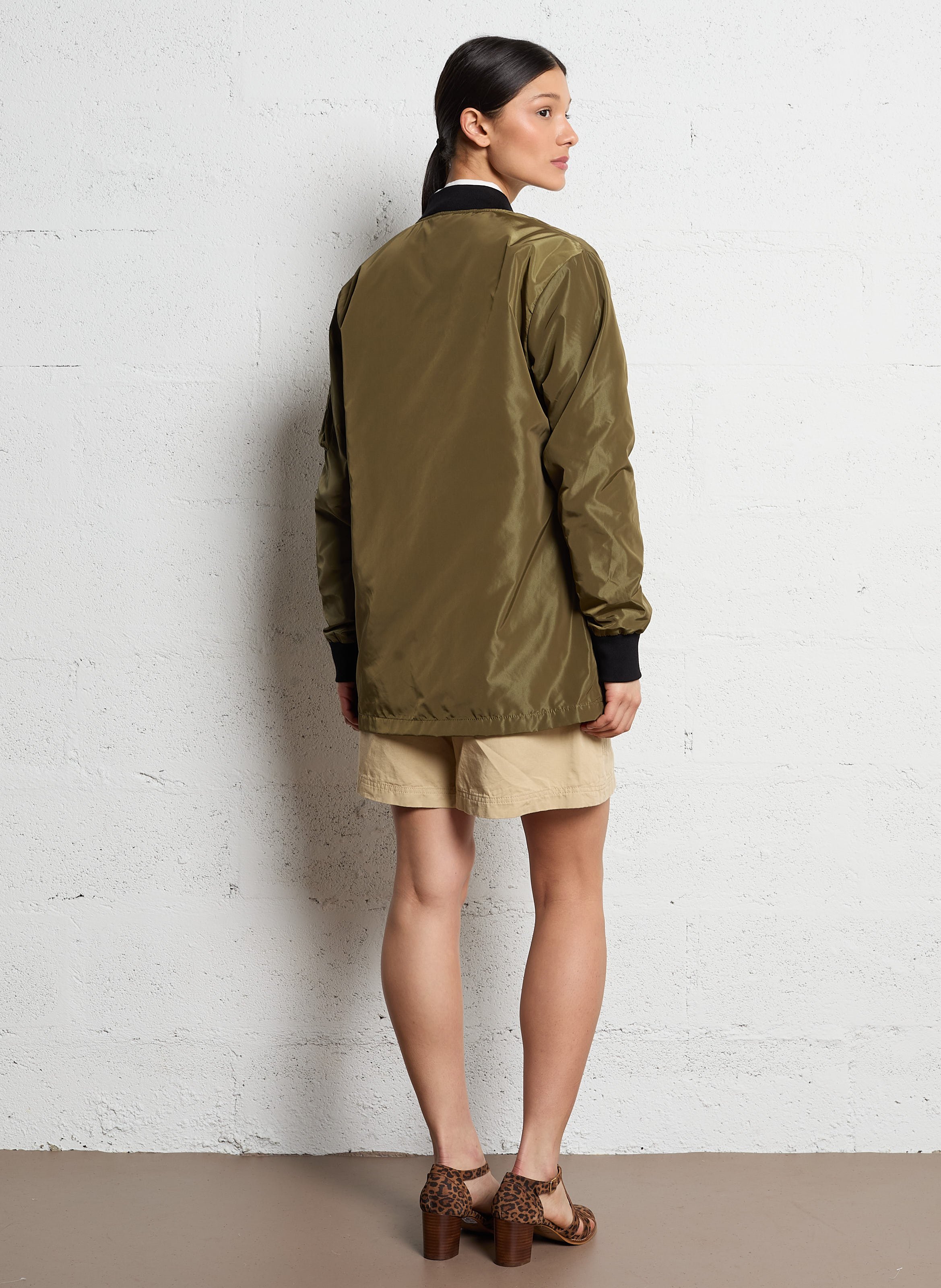 High-waisted straight shorts MAX MARA WEEK END Beige