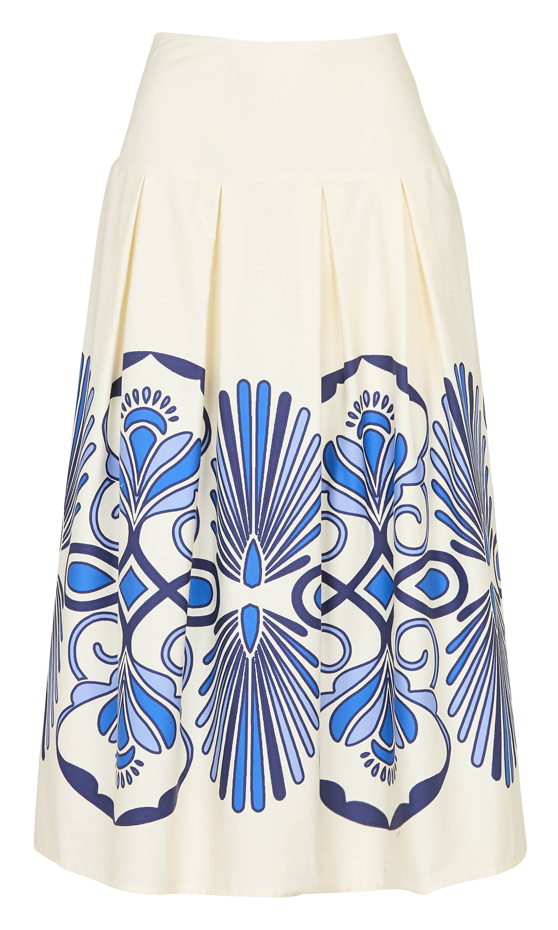 Jupe midi imprimée en coton SOPHIE+LUCIE Beige