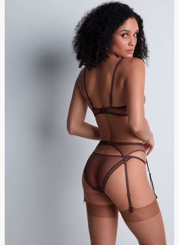 Underwired demi-cup bra | Brown by AUBADE Underwired demi-cup bra Brown