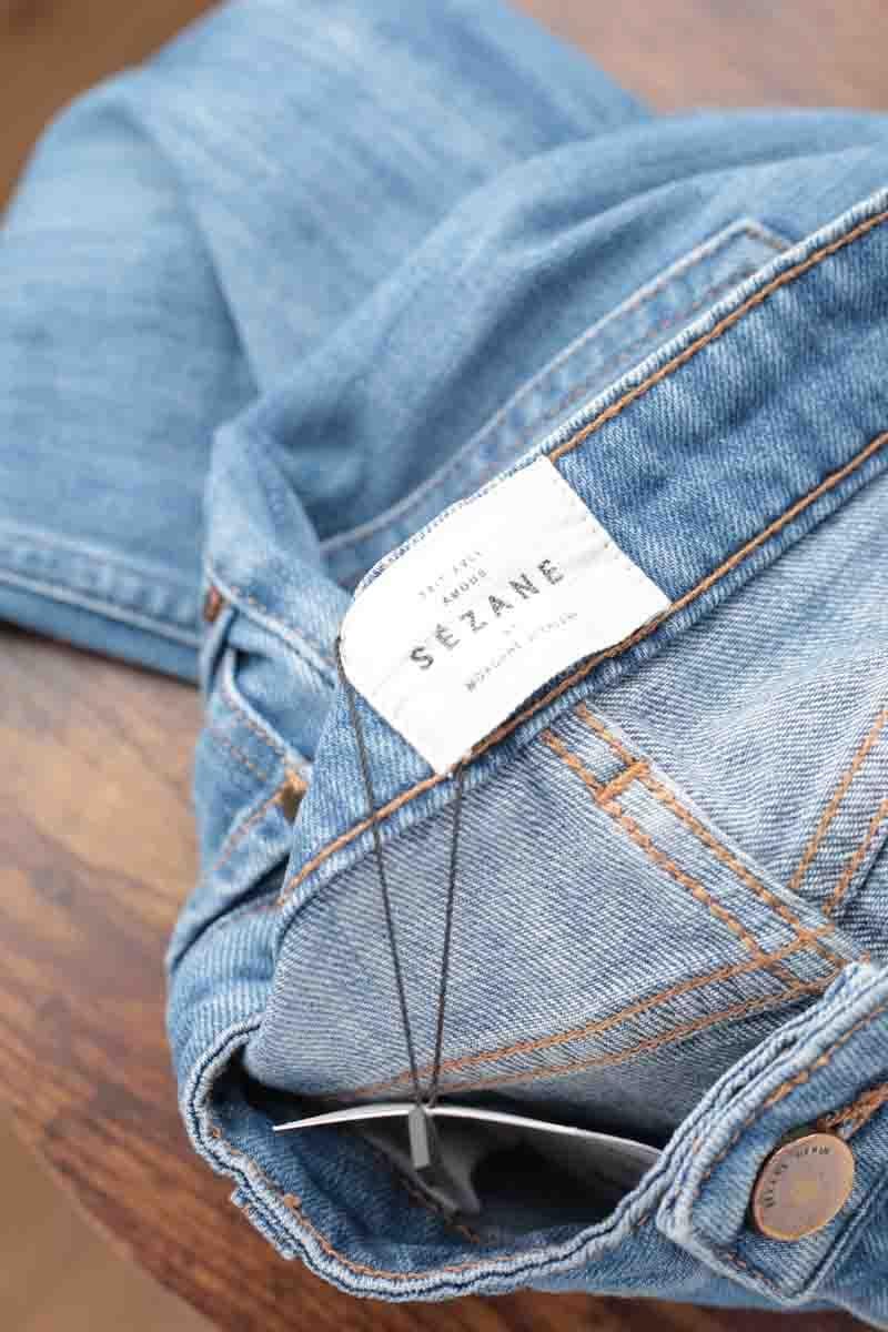 Cotton skinny jeans SEZANE - Seconde main Blue