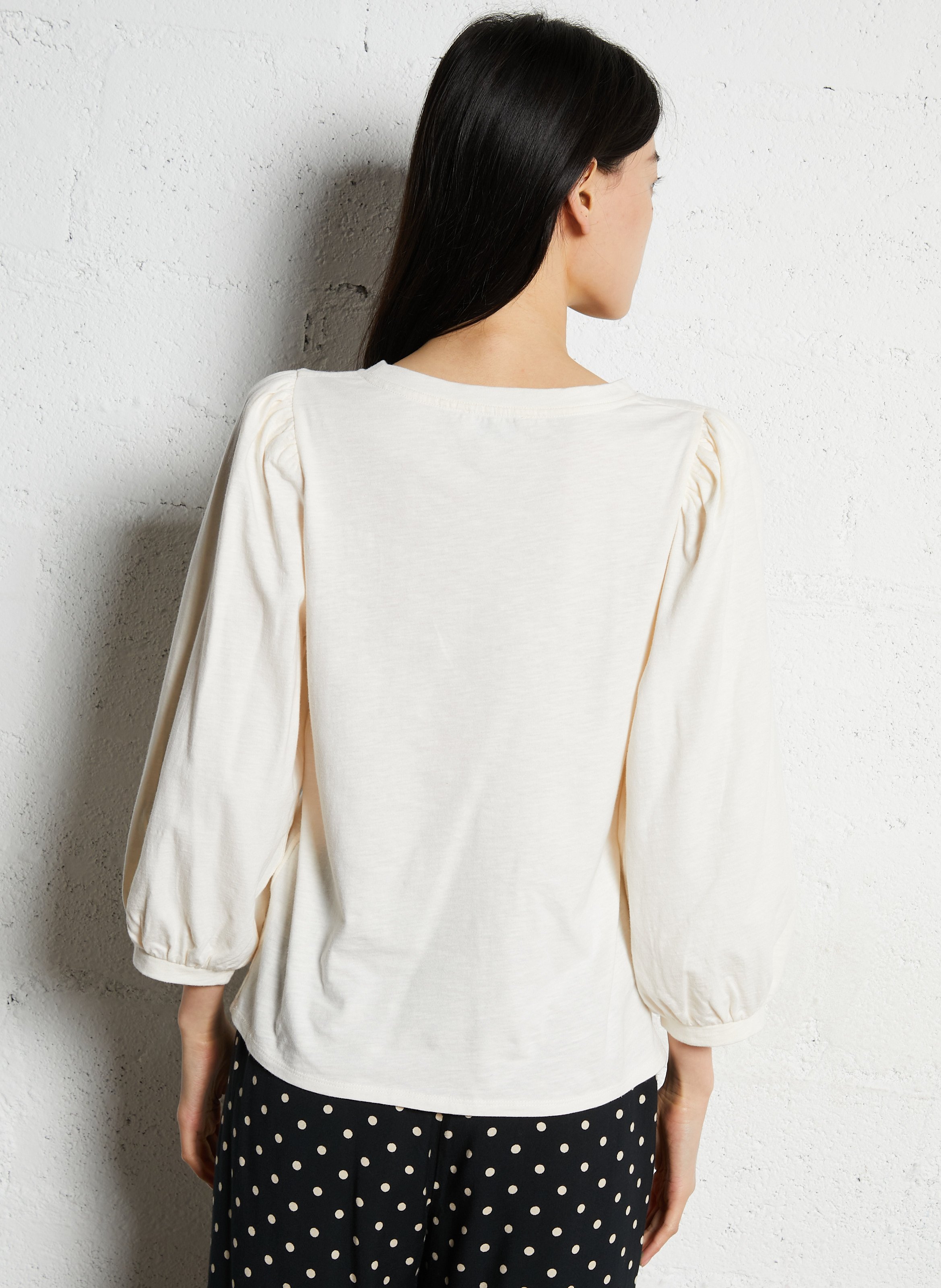 Rundhals-T-Shirt aus Bio-Baumwolle EMILE ET IDA Beige