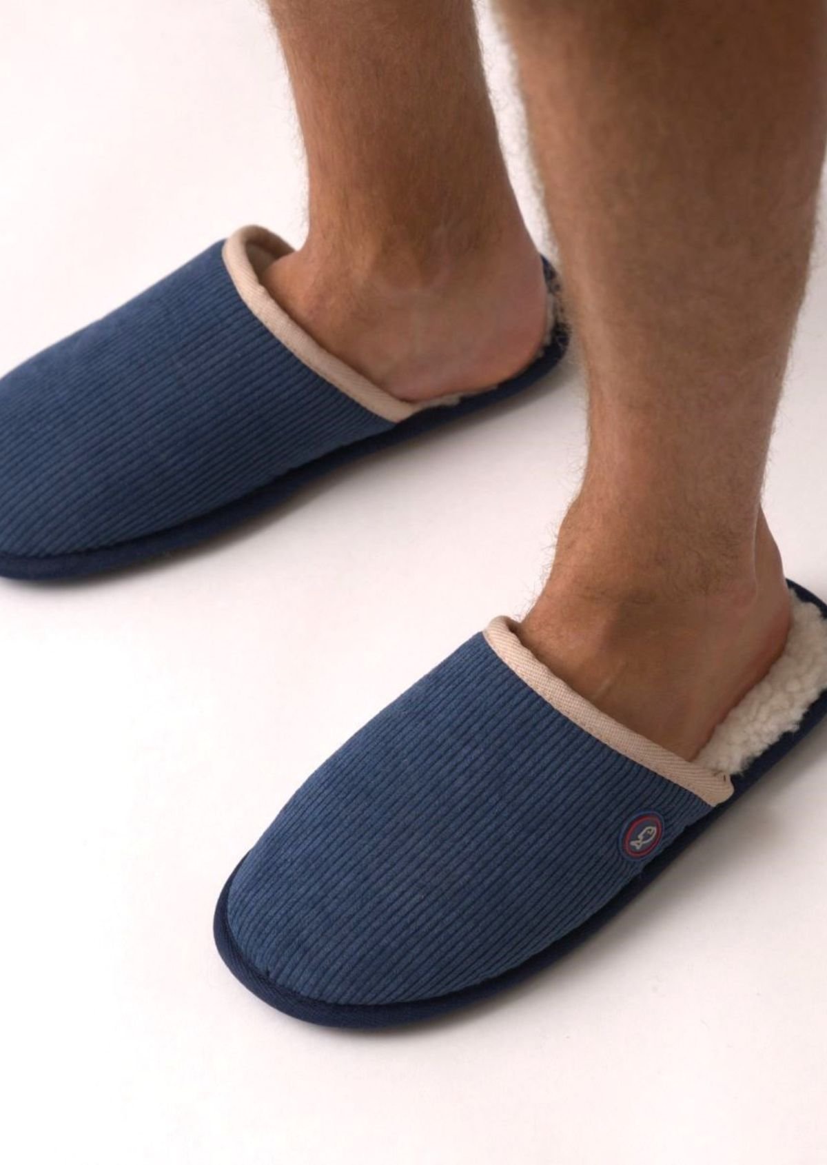 Corduroy slippers BILLYBELT Blue