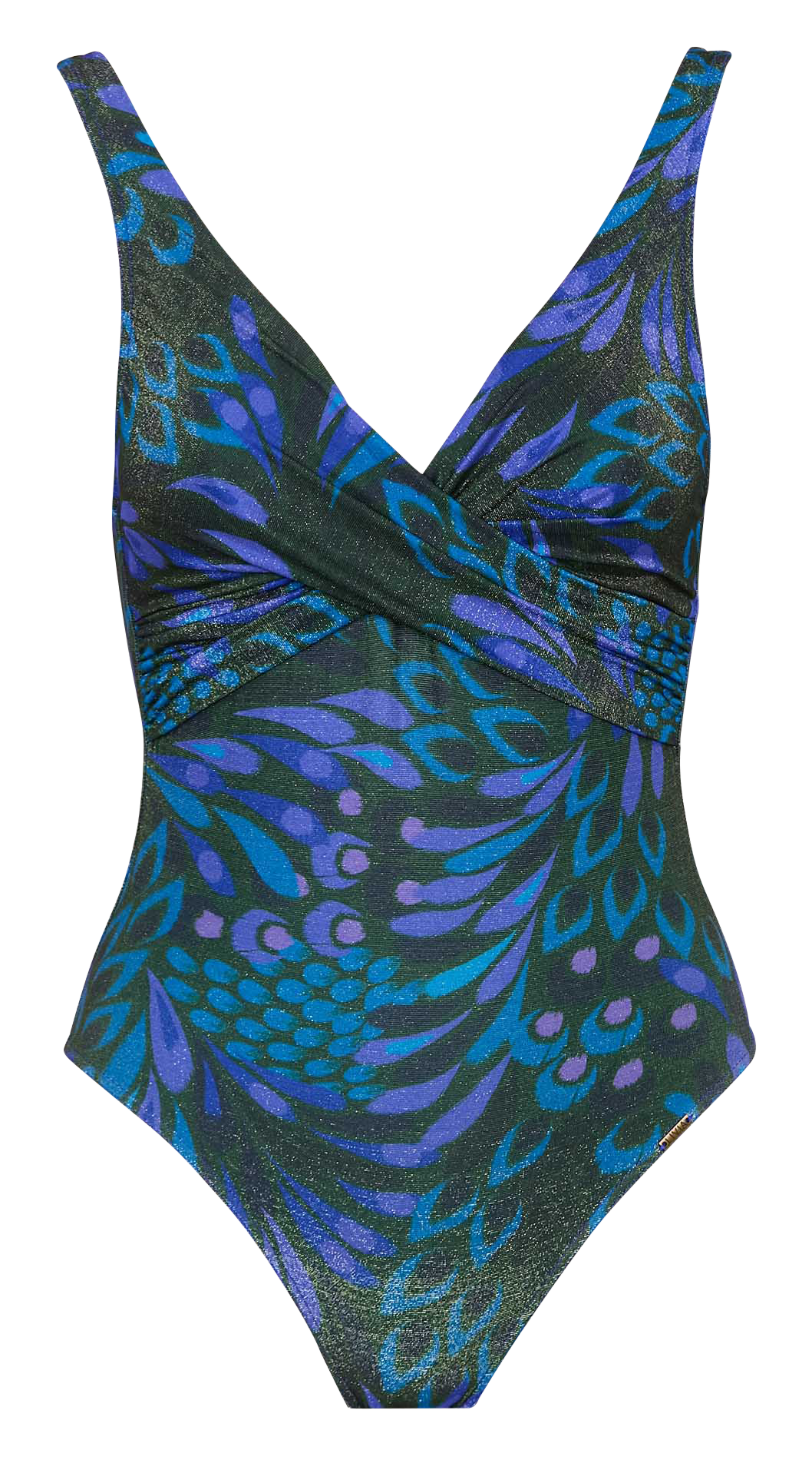 Maillot de bain 1 pièce imprimé irisé LIVIA Bleu