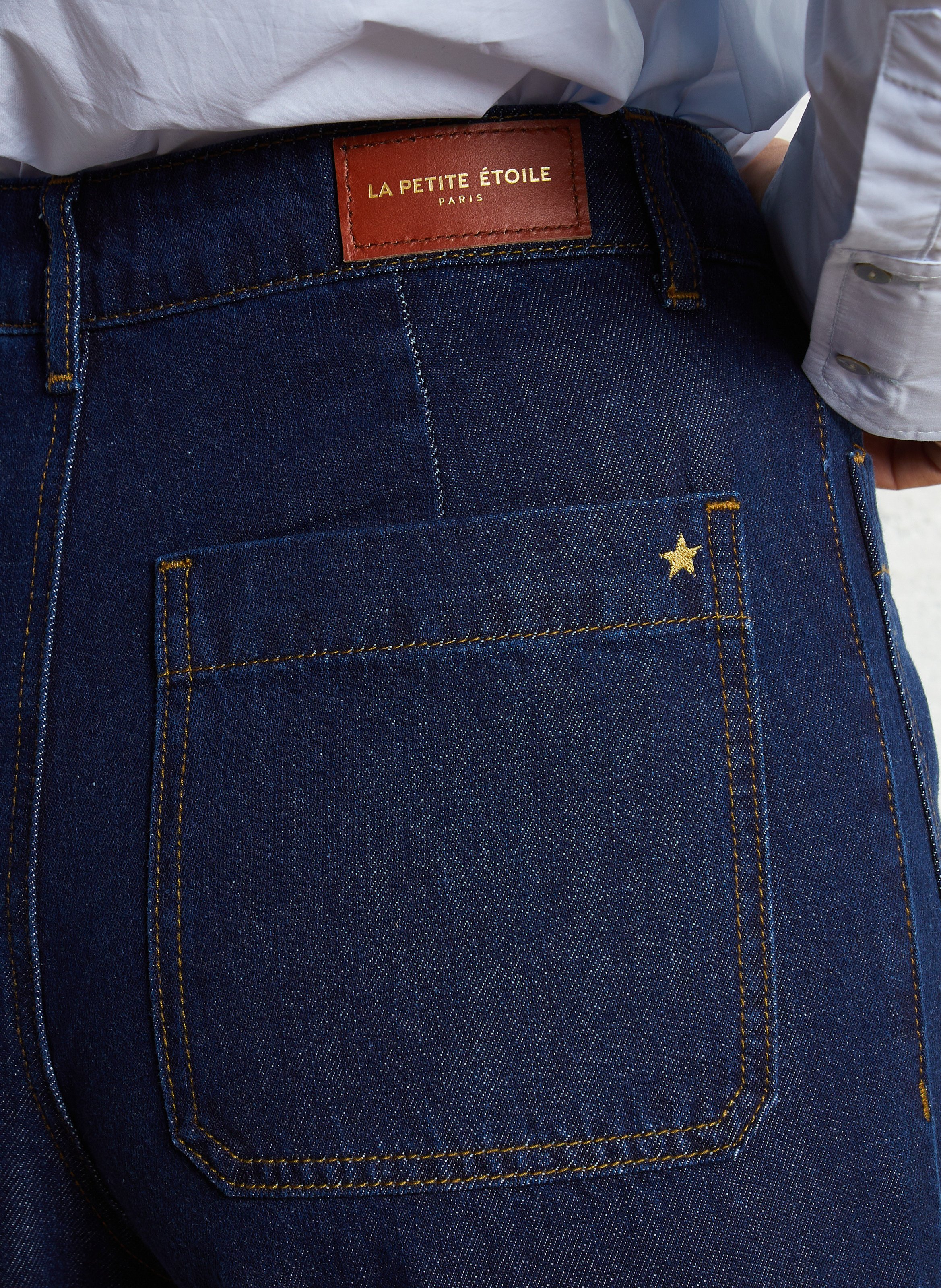 Jean taille haute flare LA PETITE ETOILE Bleu