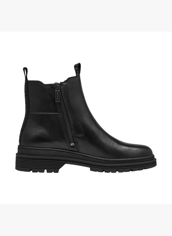 Chelsea Bottines Kaki Tamaris Boots Chelsea En Cuir Noir Tamaris