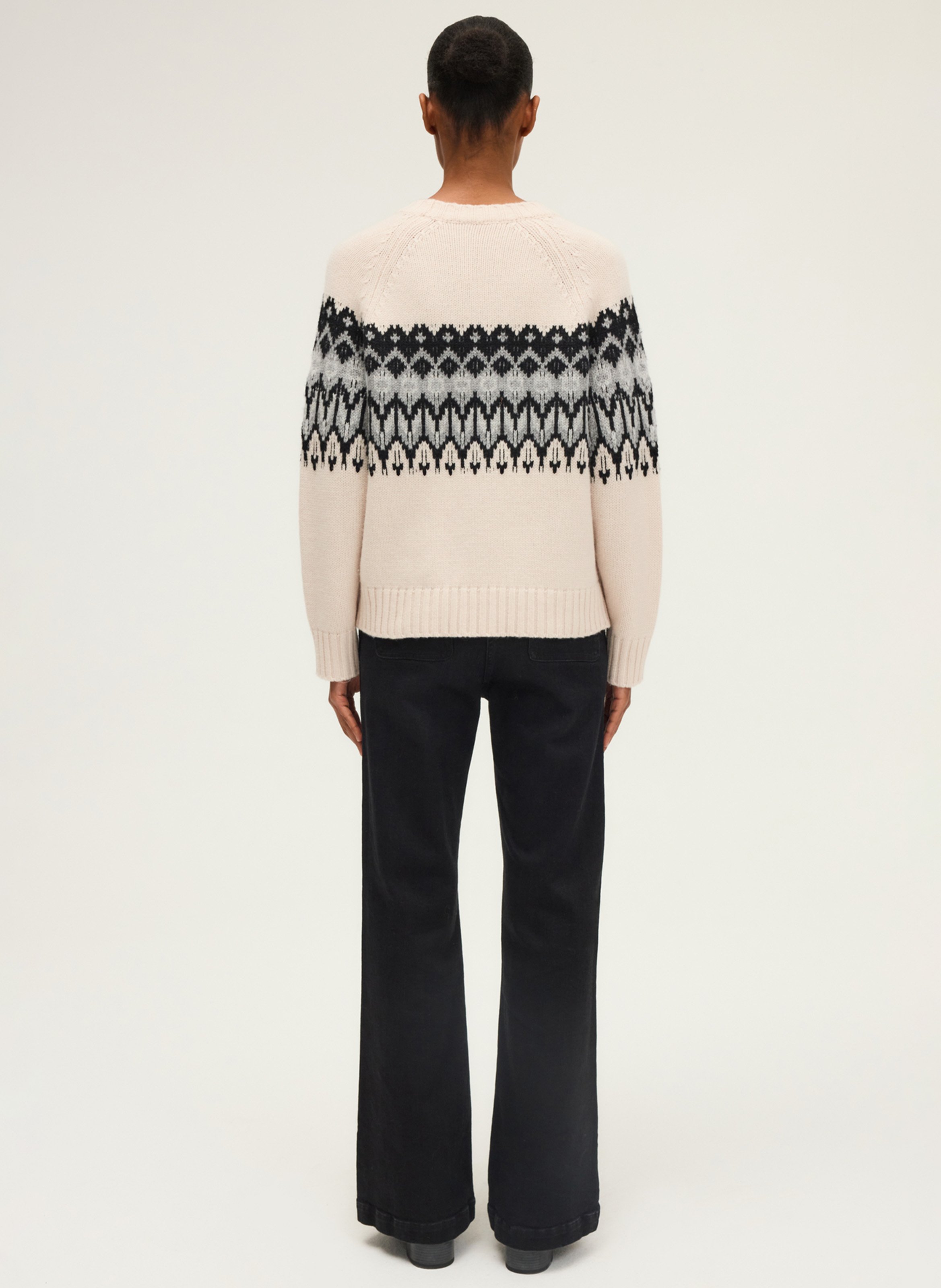 Pull col rond en laine PABLO Gris