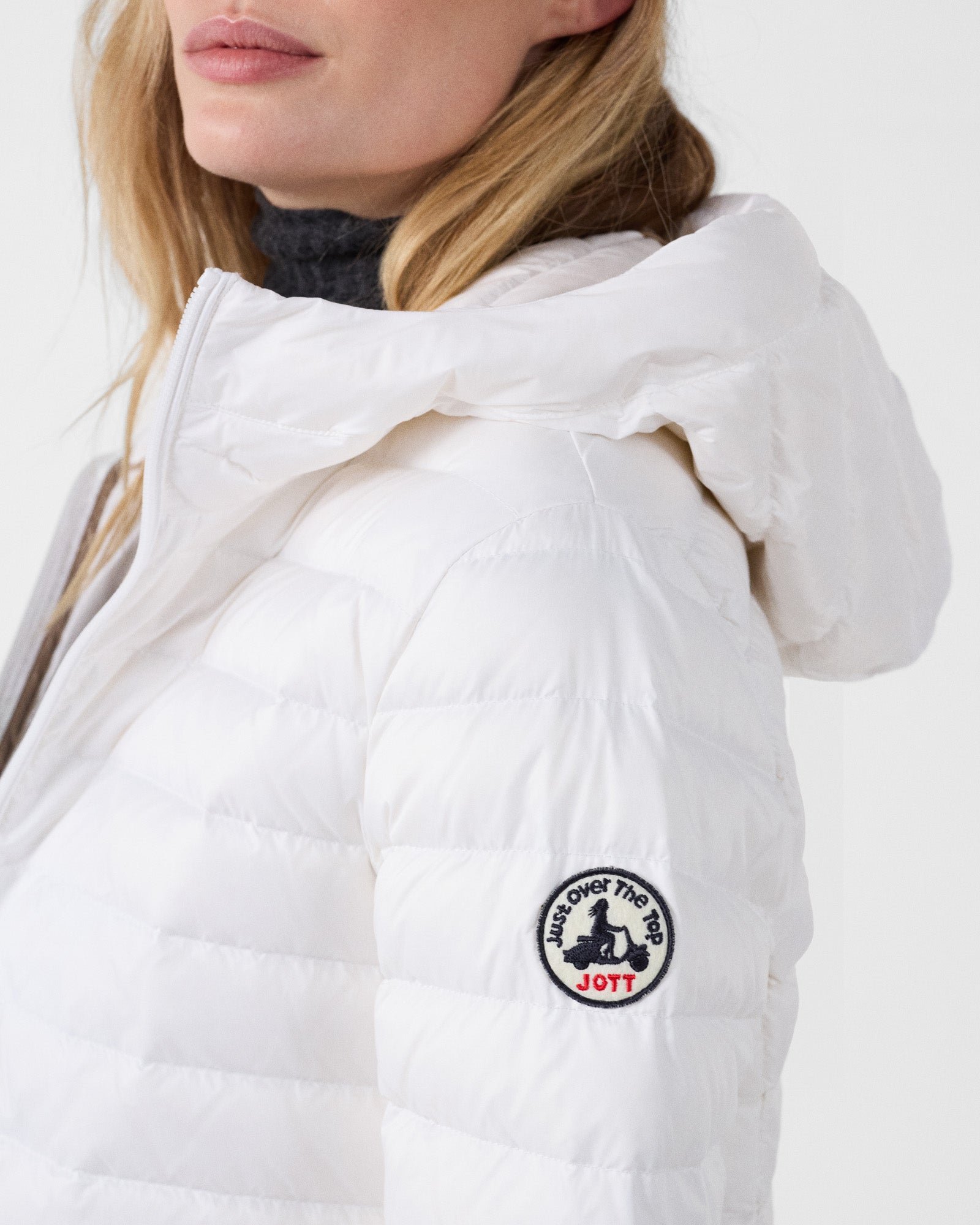 Mid-length puffer jacket Claudie JOTT White