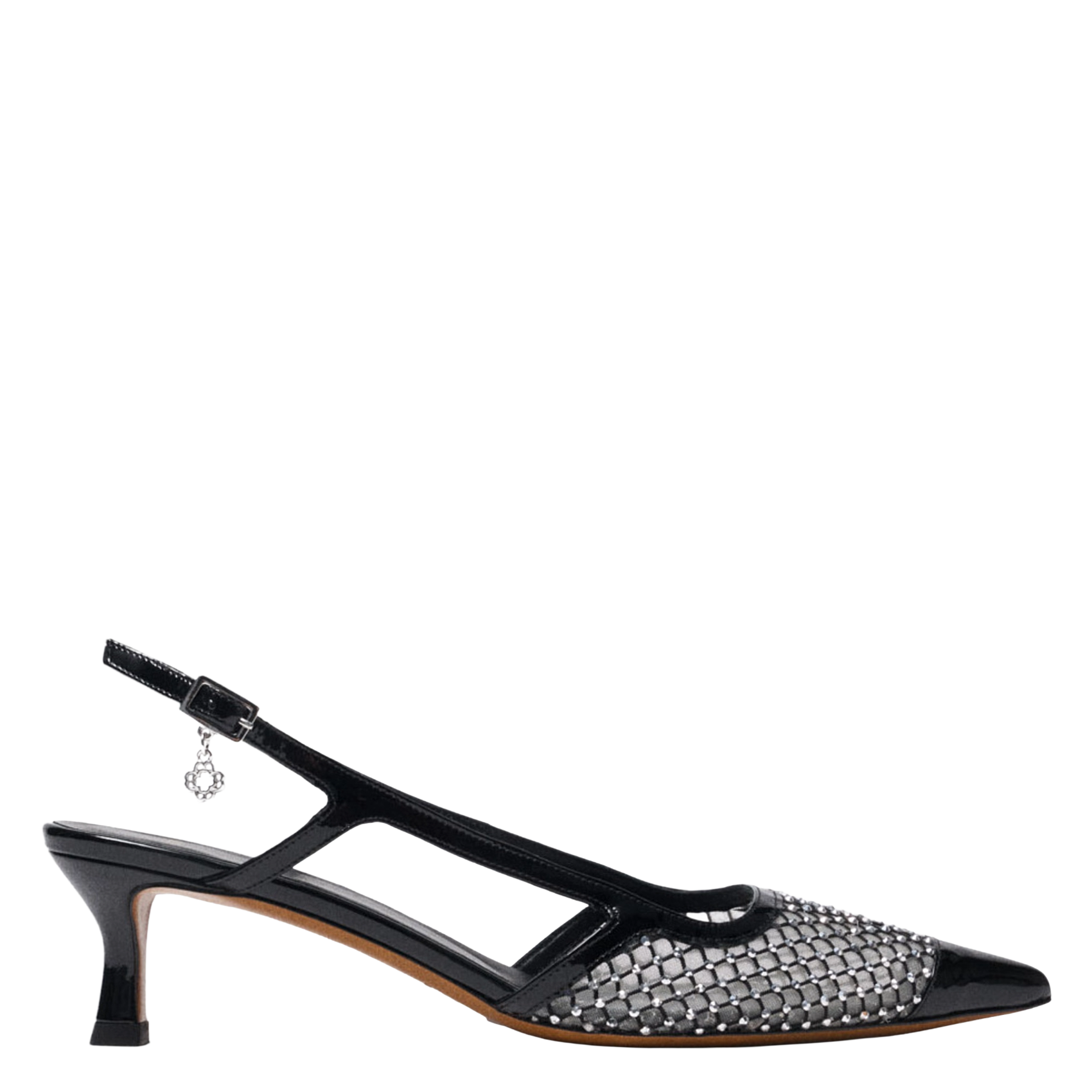 Slingbacks effet cuir MAJE Noir