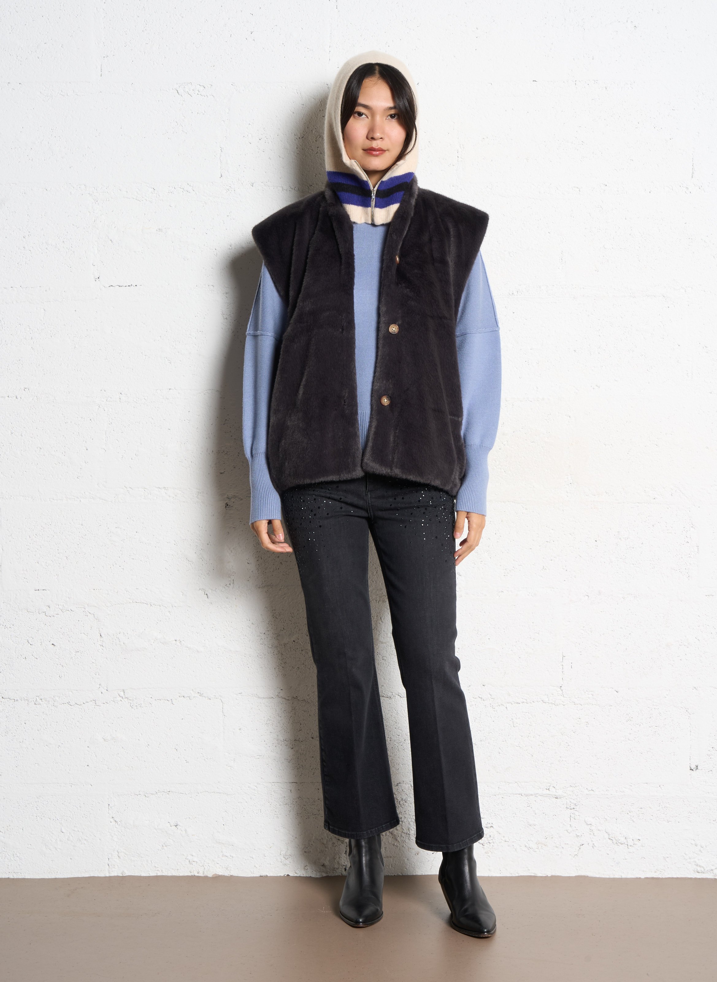 Straight Cut Jeans mit Strass LIU JO Schwarz