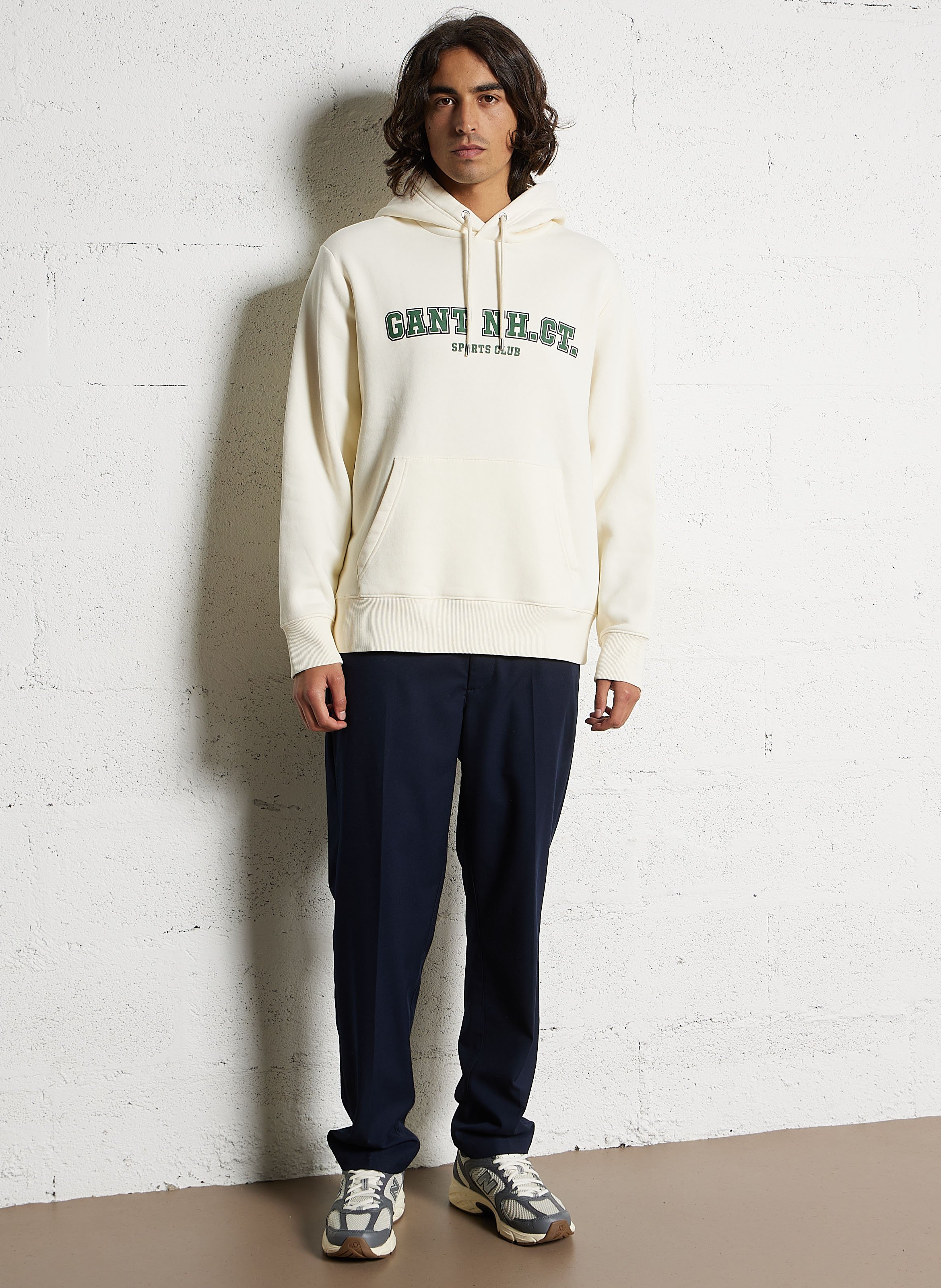 Sweat à capuche en coton mélangé  GANT Beige