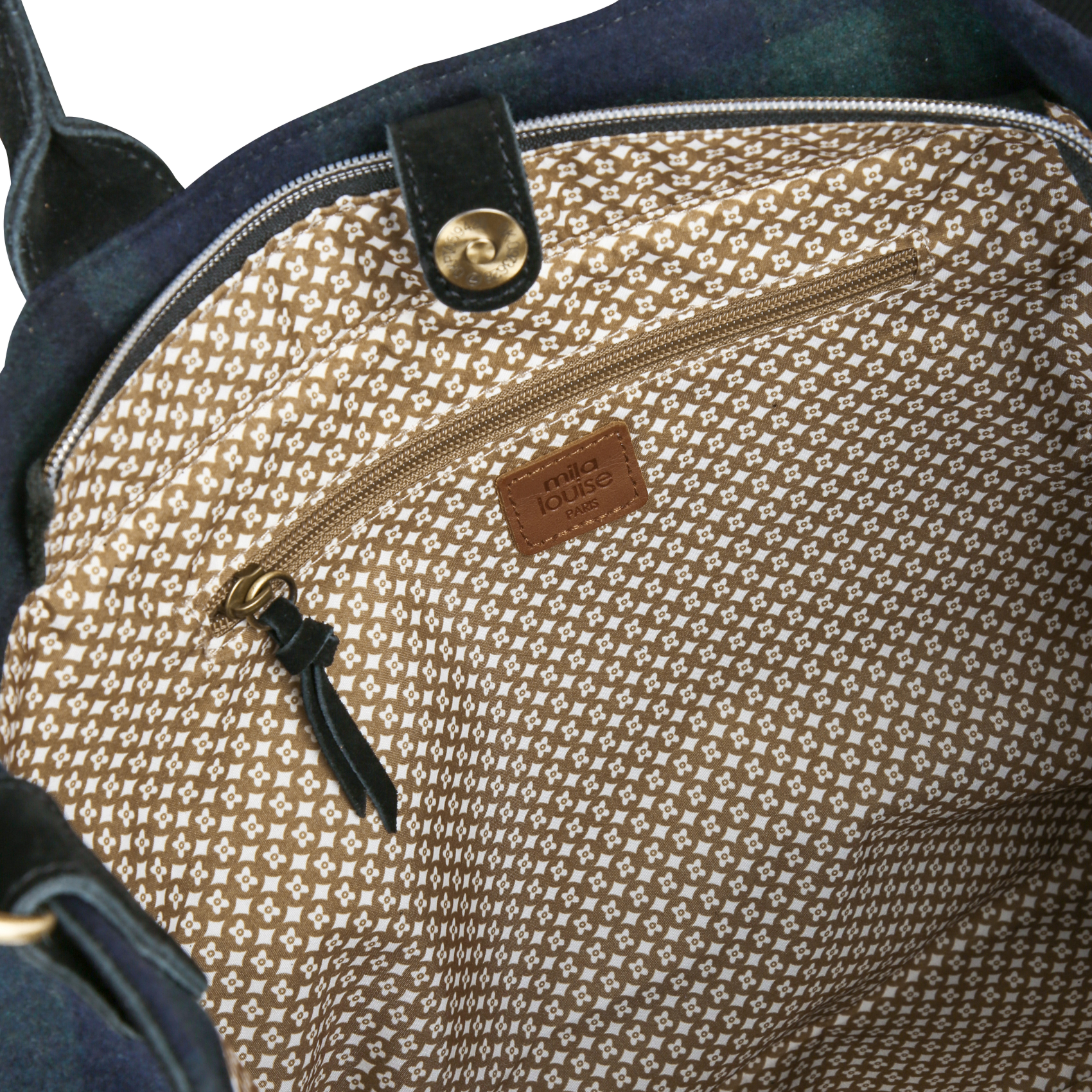 Leren shopper MILA LOUISE Blauw