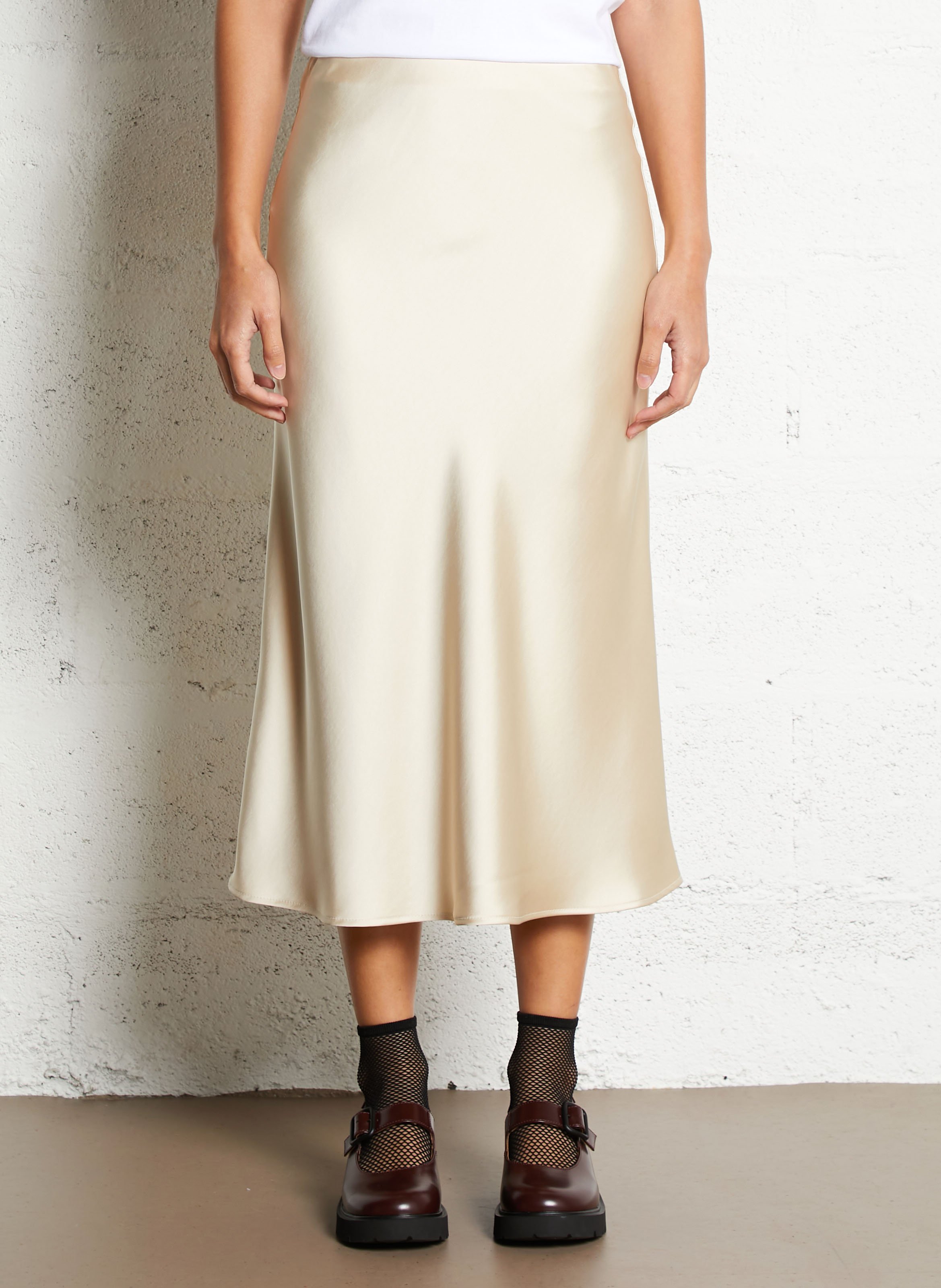 Einfarber ausgestellter Satinrock IMPERIAL