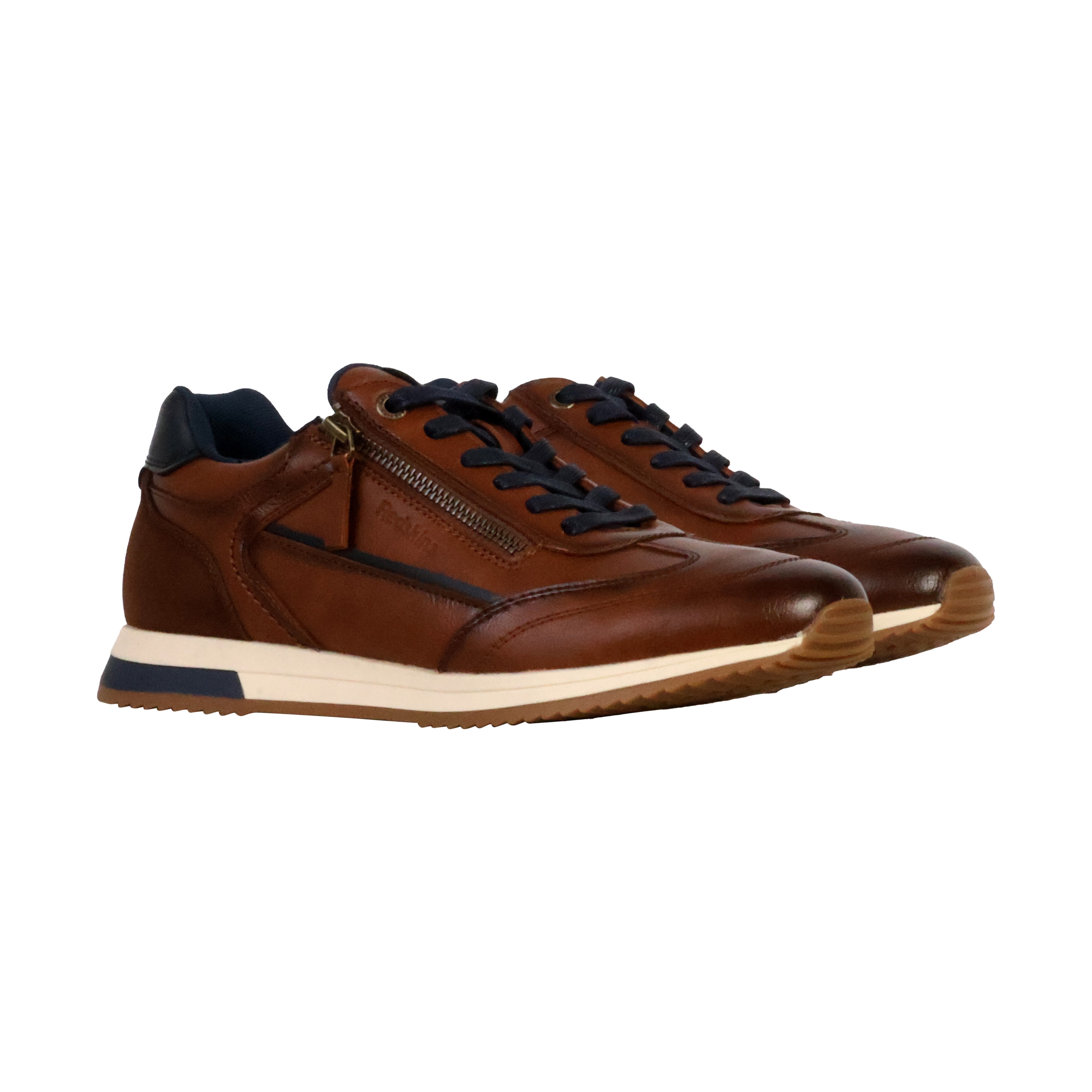 Low lace-up sneaker laken REDSKINS Brown