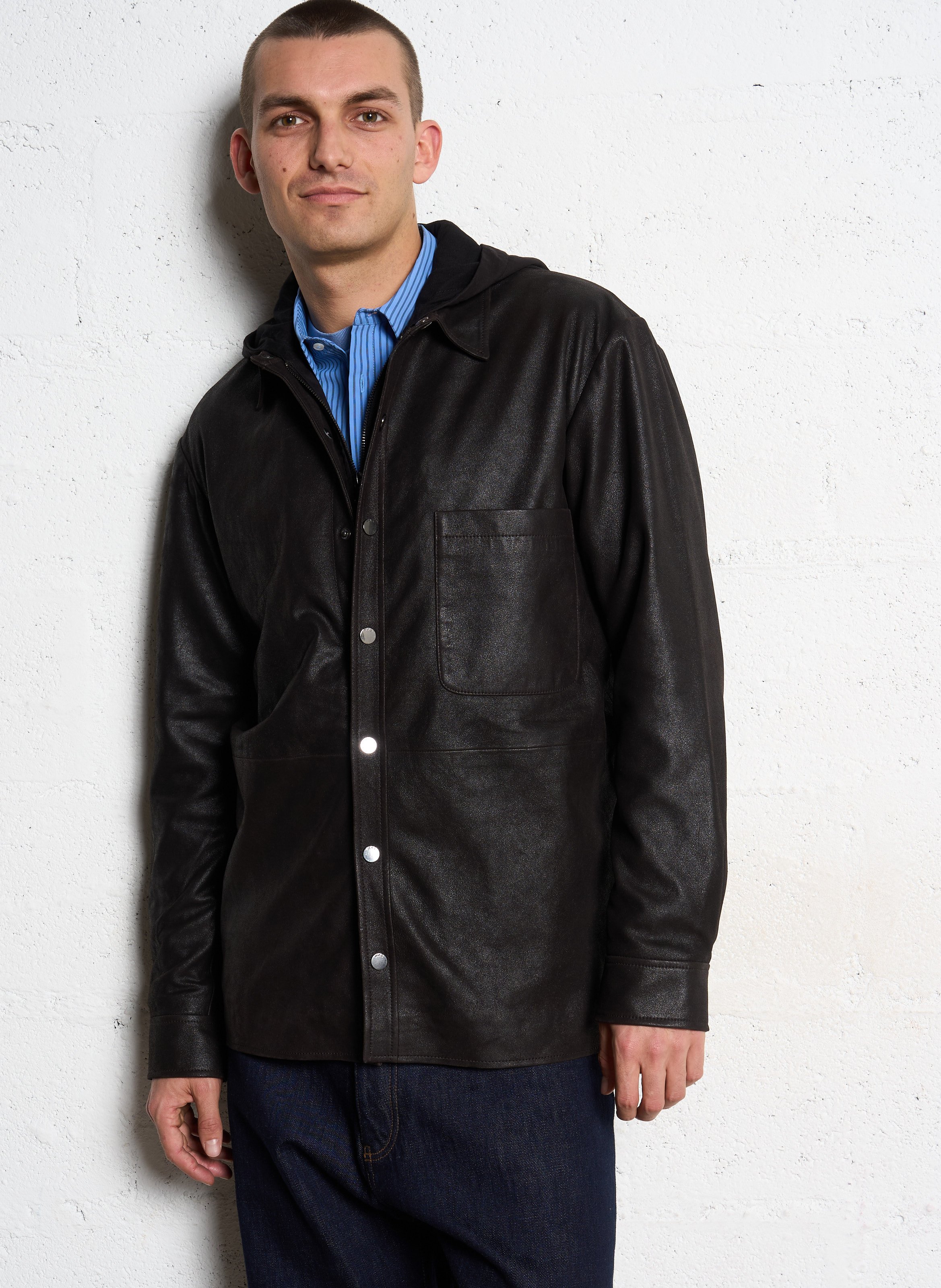 Blouson droit en coton IKKS Marron