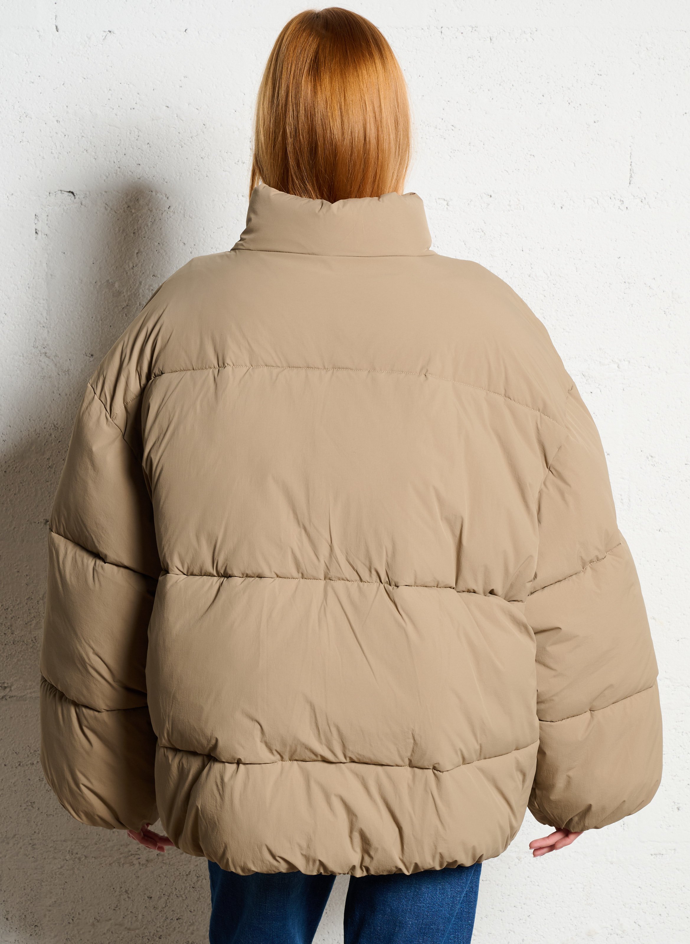 Doudoune droite col montant AMERICAN VINTAGE Marron