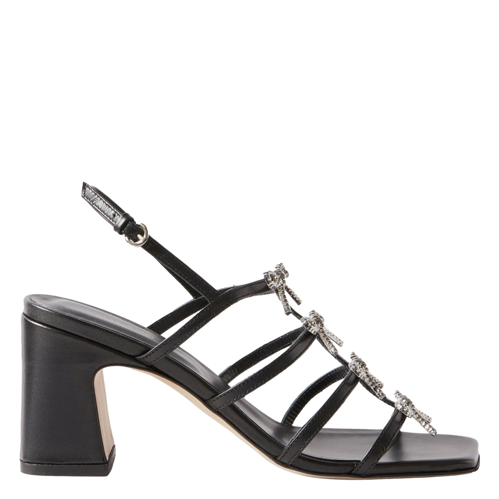 Alice heeled leather sandals CLAUDIE PIERLOT Black