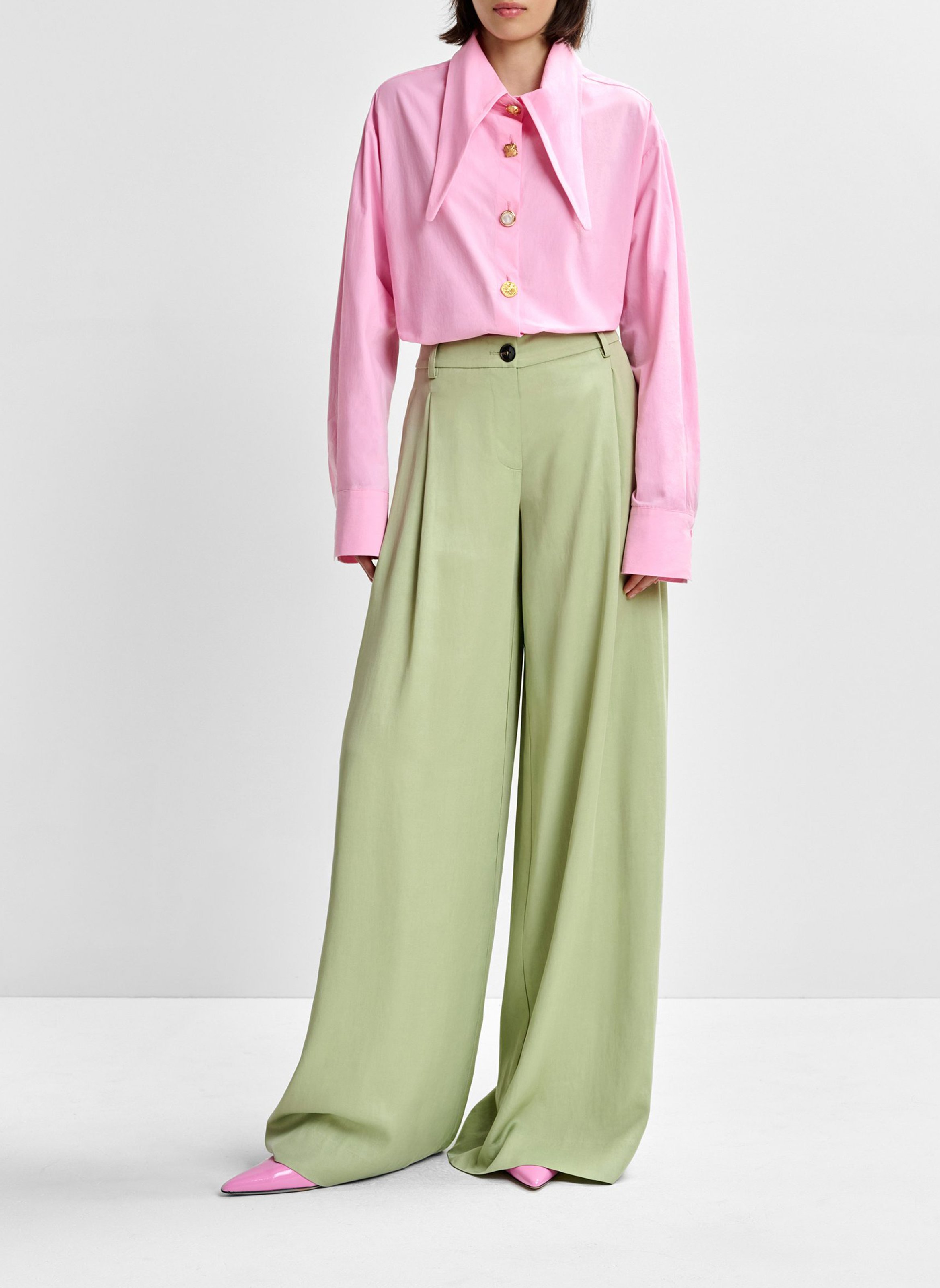 Pantalon large ESSENTIEL ANTWERP Vert