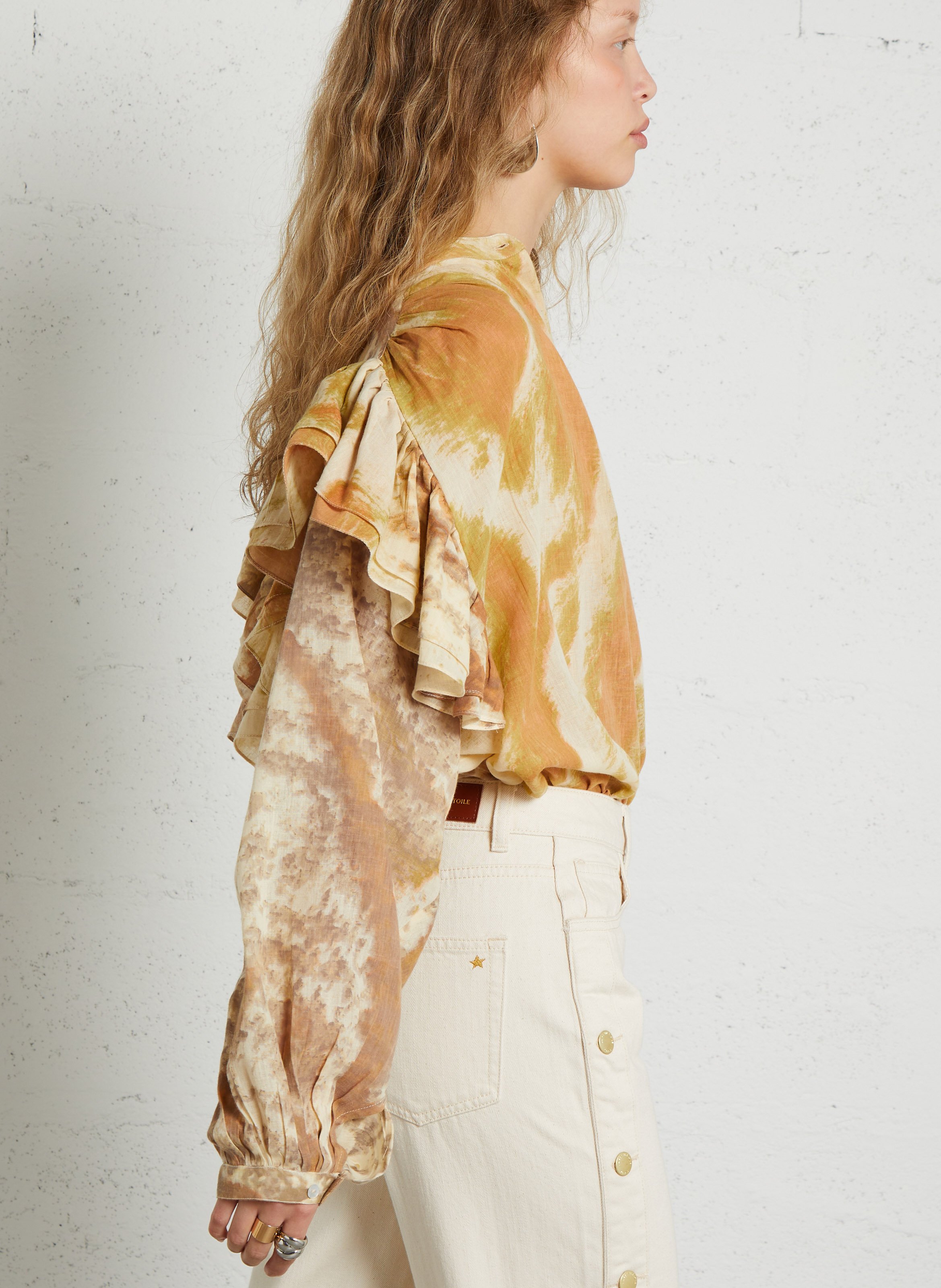 Oversized overhemd van katoen met klassieke kraag MES DEMOISELLES Veelkleurig