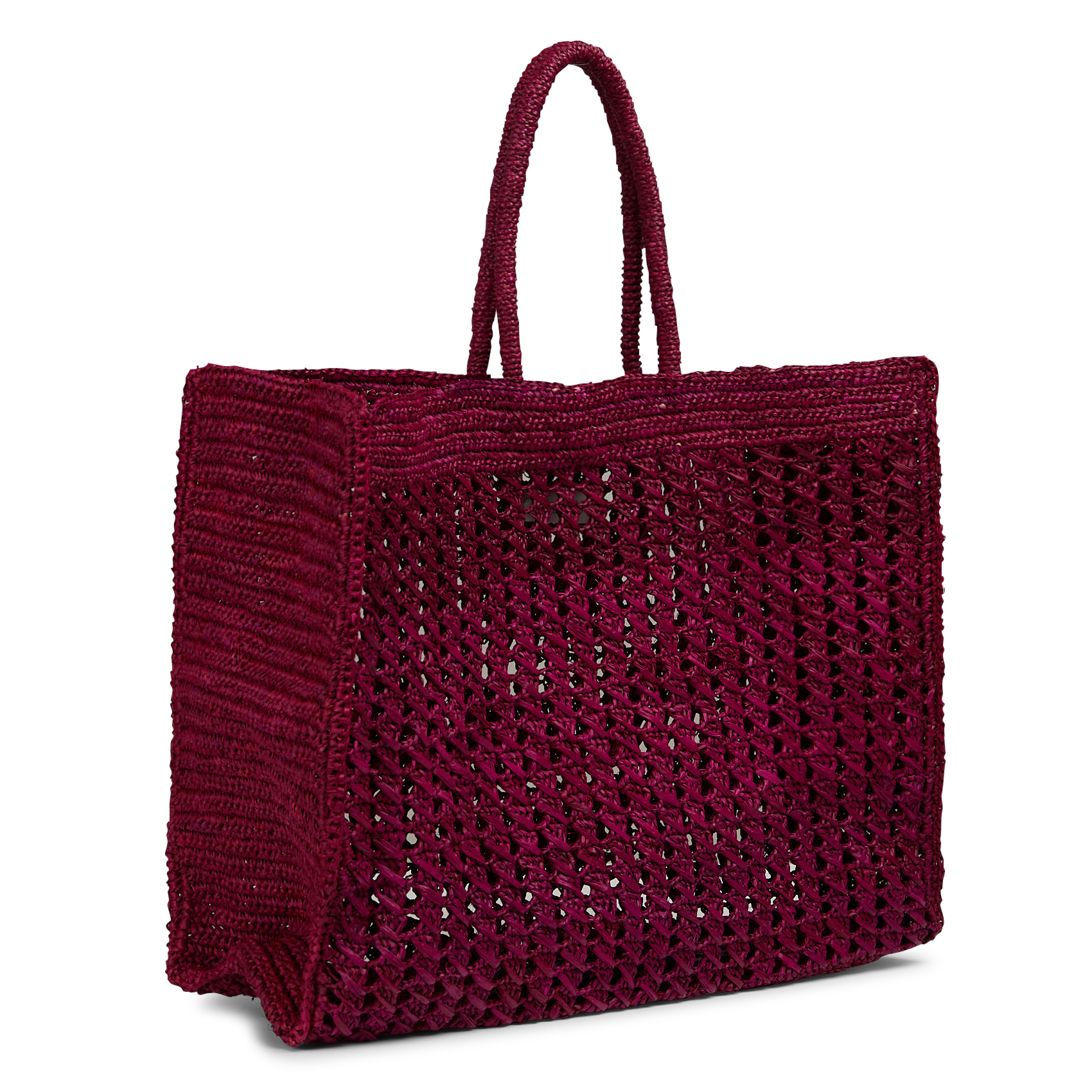 Cabas en raphia CAMALYA Prune