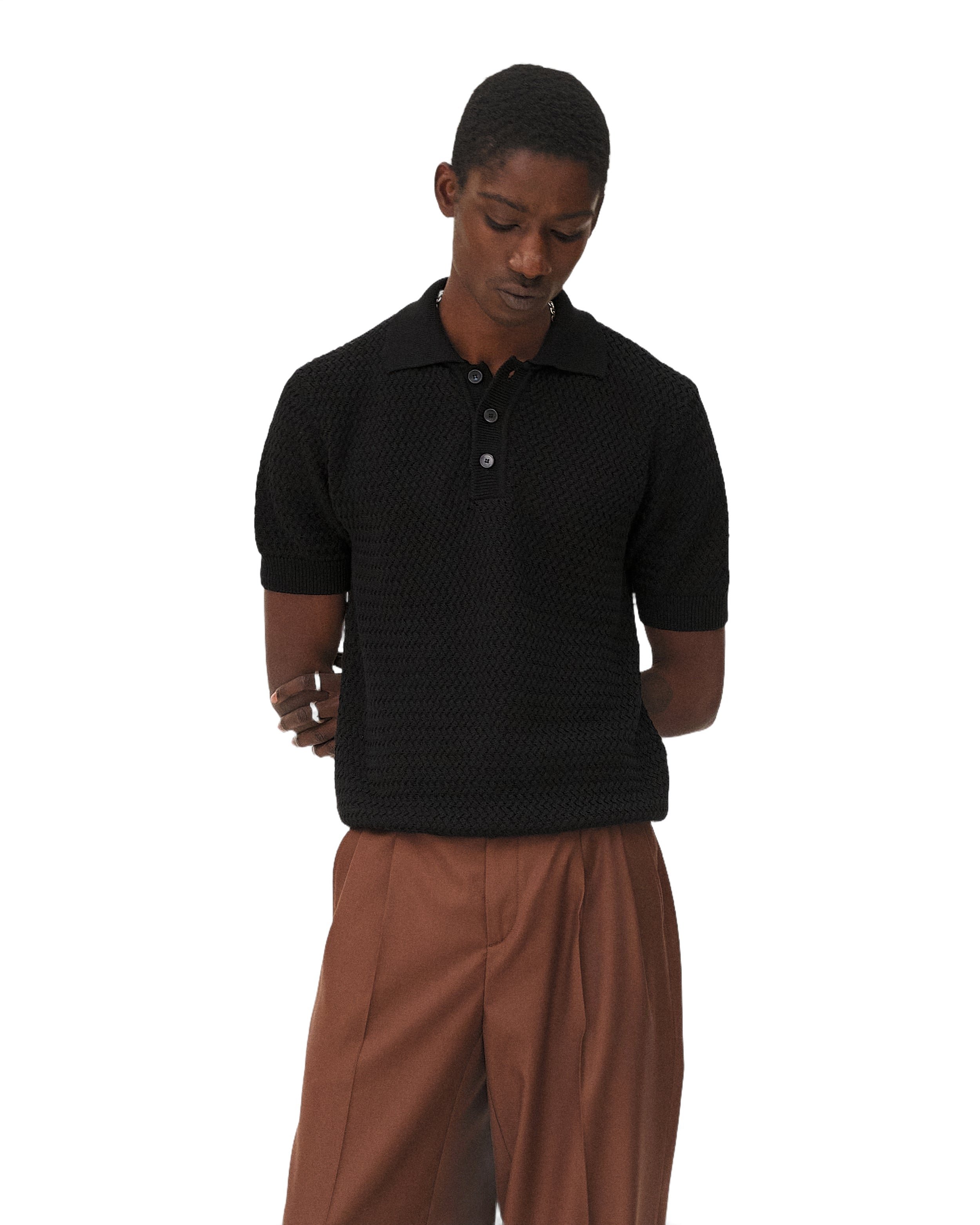 Short-sleeve polo HARING BLACK Noyoco Black