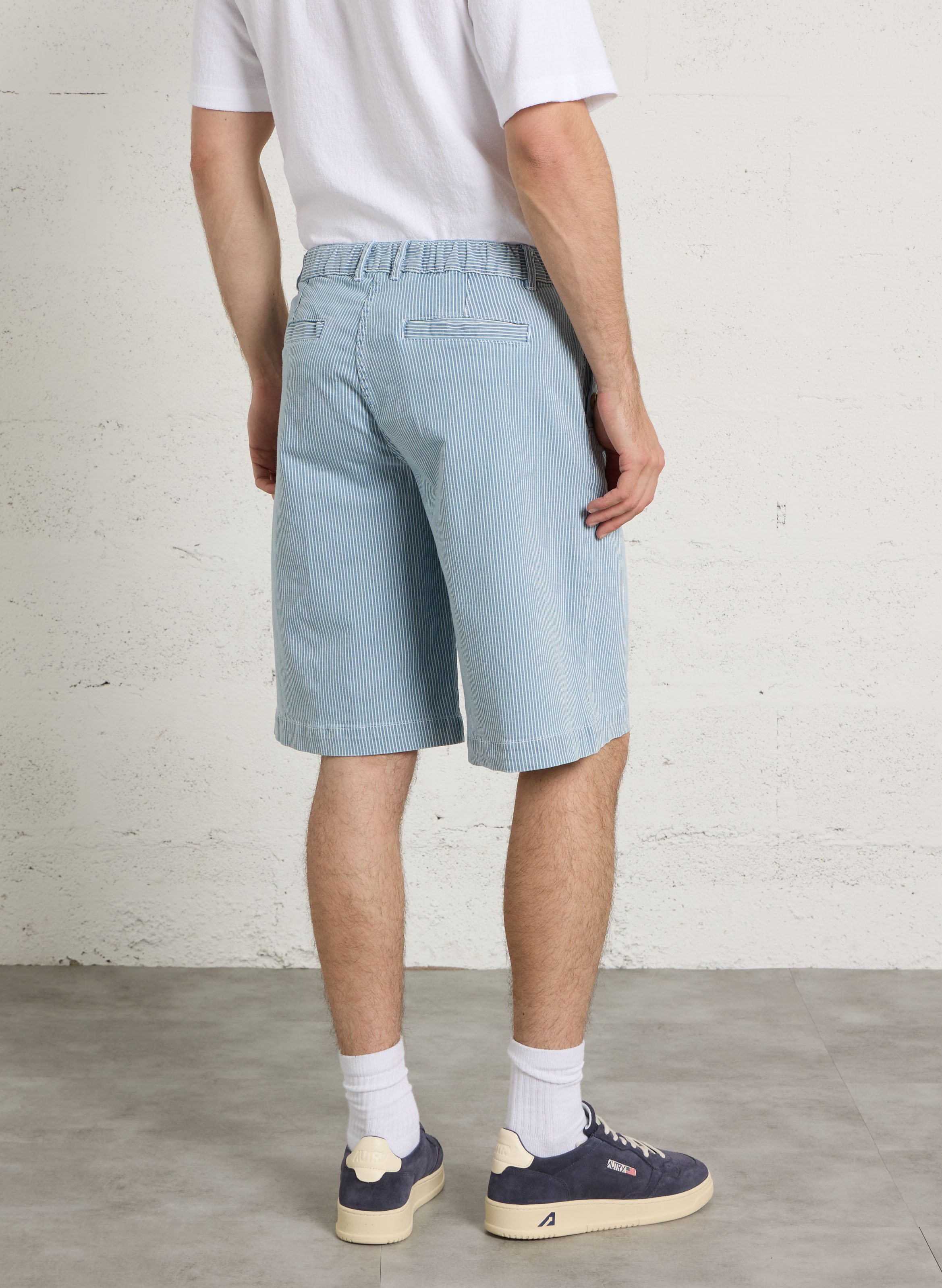 Bermuda droit en coton mélangé ARMOR LUX Bleu