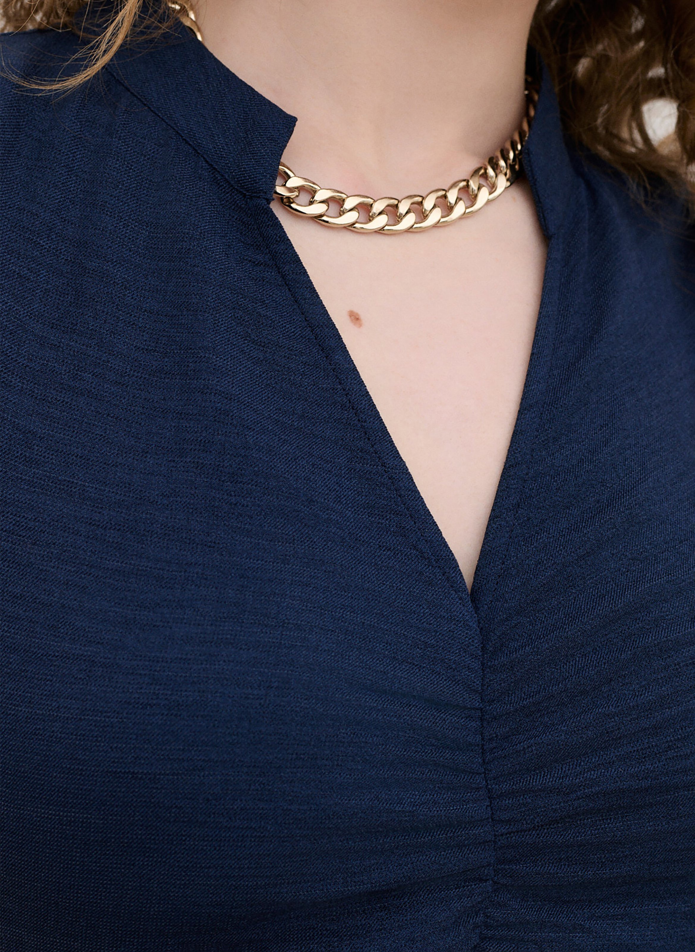 Robe midi évasée à ceinture CAROLL Bleu
