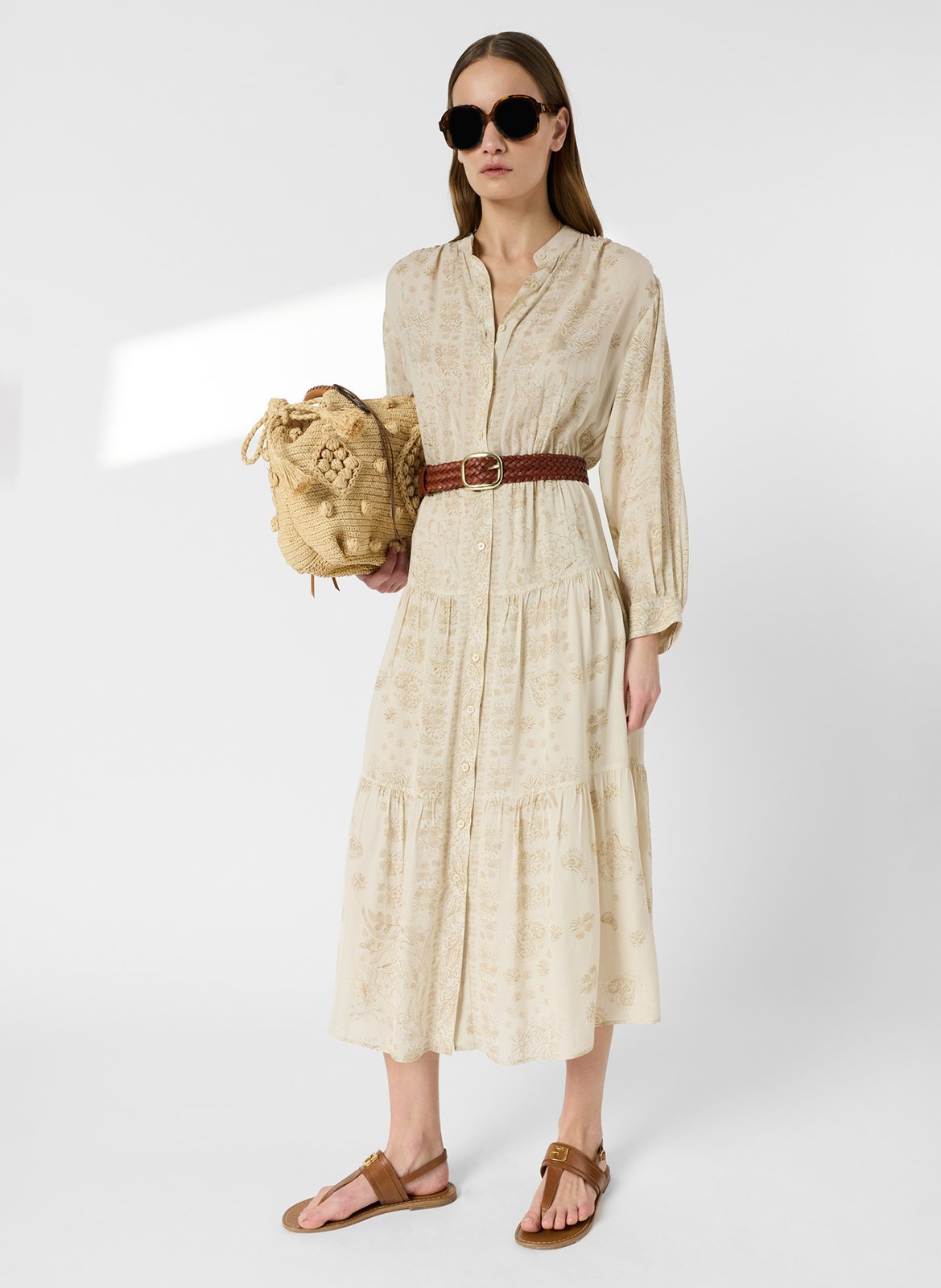 Robe longue évasée à motif GERARD DAREL Red