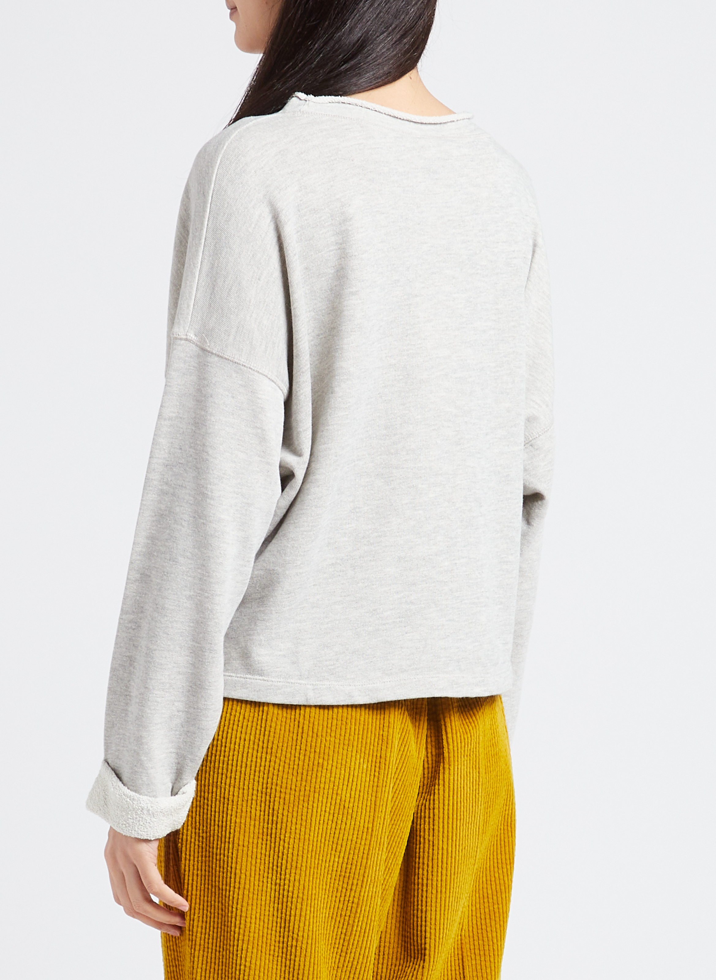 Rundhals-Sweatshirt aus Baumwoll-Mix AMERICAN VINTAGE Grau