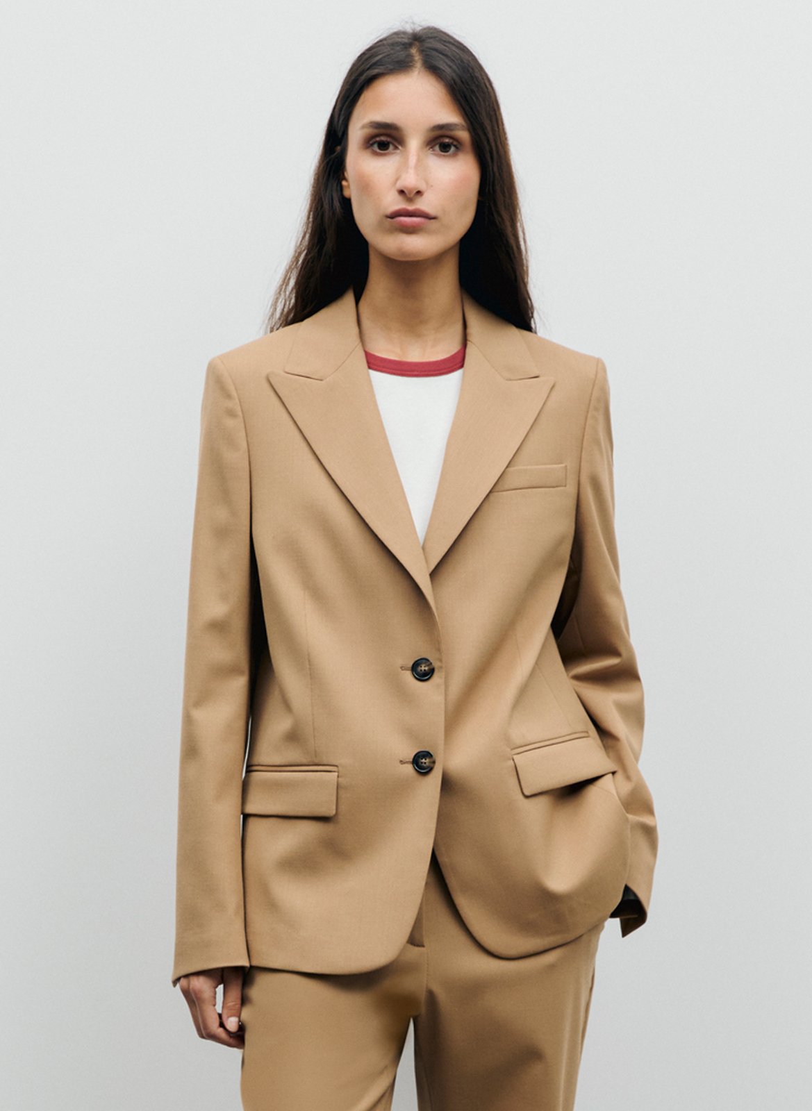 Veste tailleur droite GERARD DAREL Marron