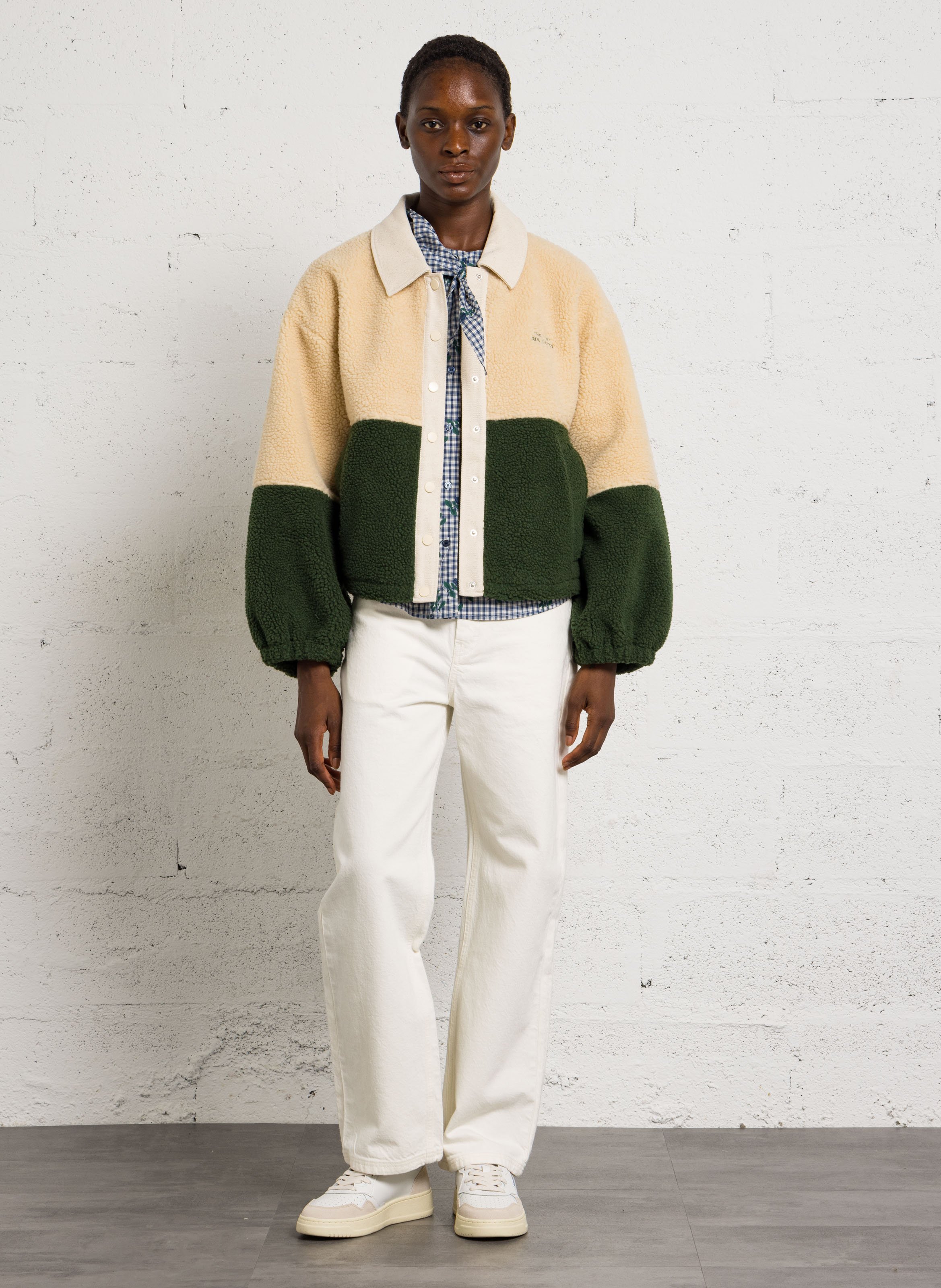 Jacket with classic collar THE TINY BIG SISTER Beige