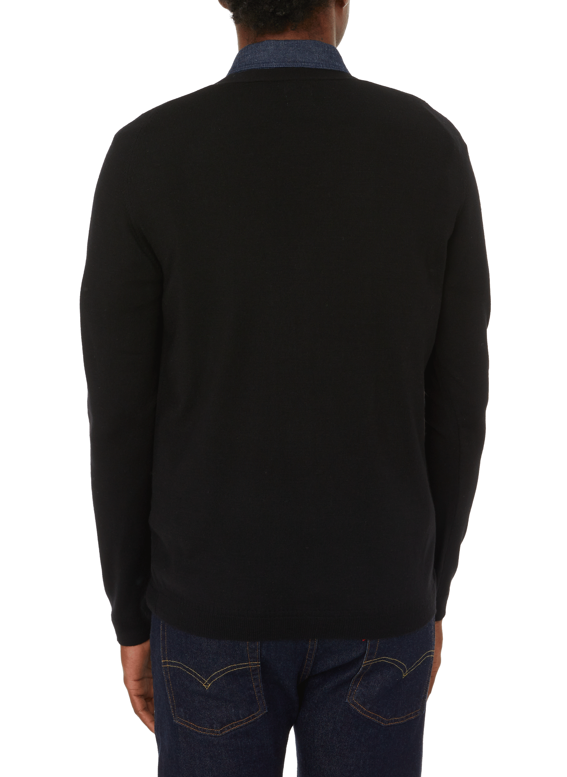 Merino wool cardigan AU PRINTEMPS PARIS Black