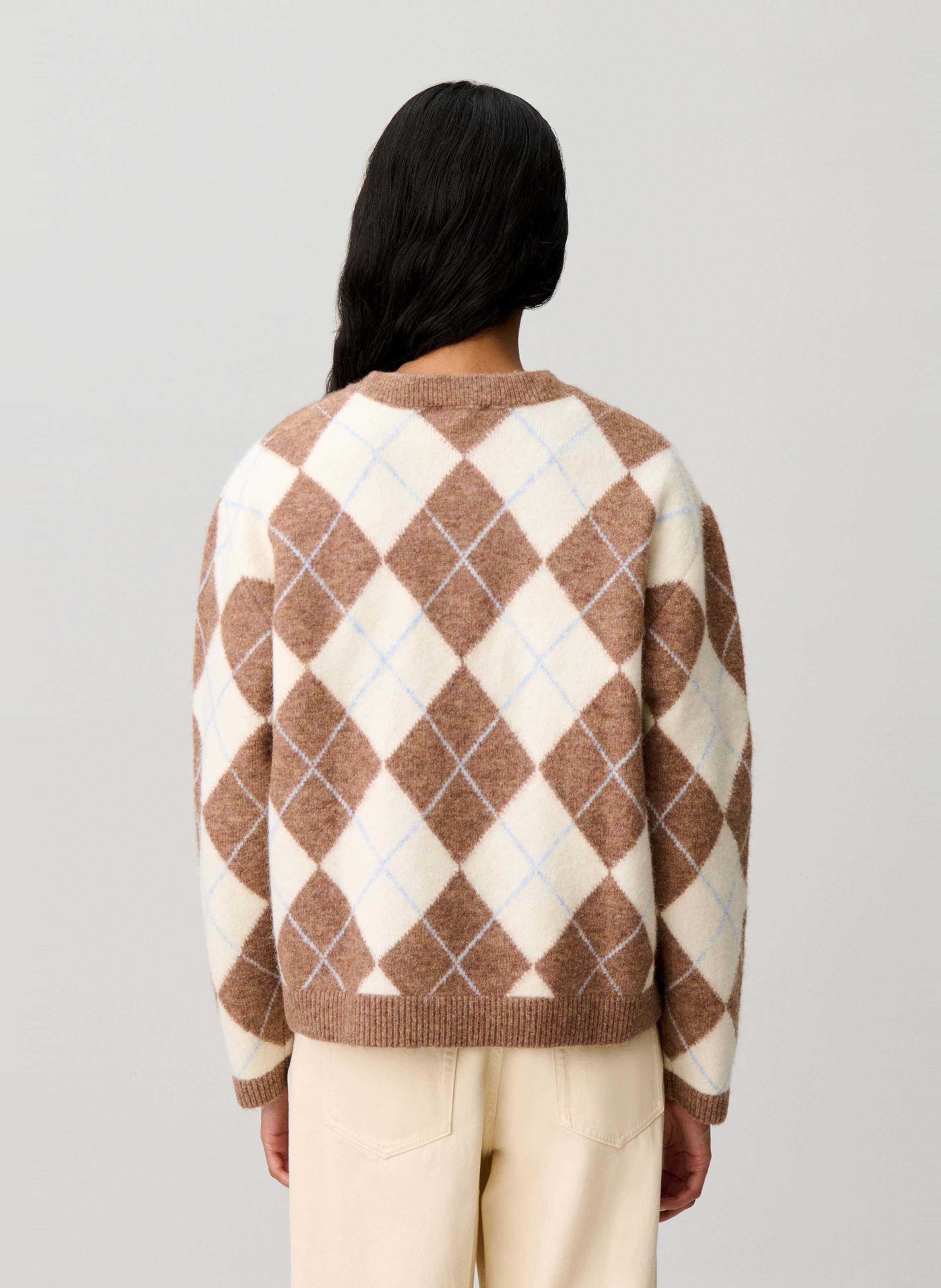 Pull droit à carreaux en laine mélangée CLAUDIE PIERLOT Multicolore