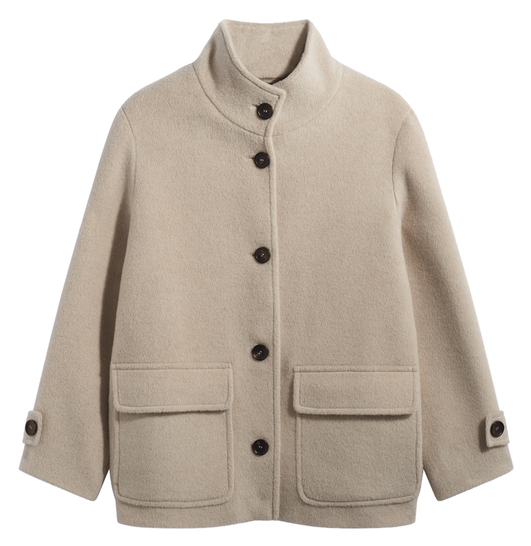 Gerader Mantel aus Wollmix mit Stehkragen GERARD DAREL Beige