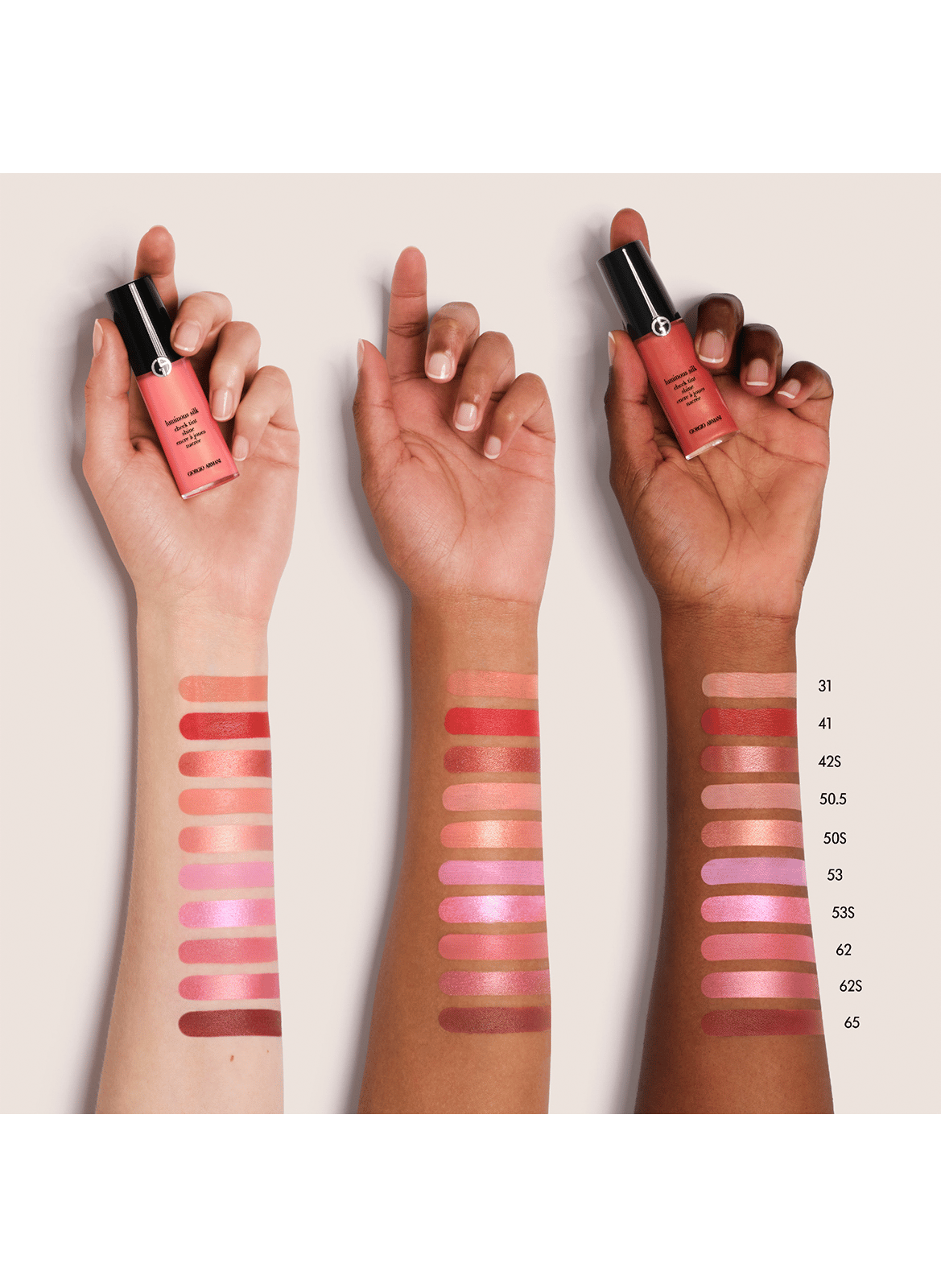 Luminous Silk Blush Liquide Nacré ARMANI Pêche étoilée