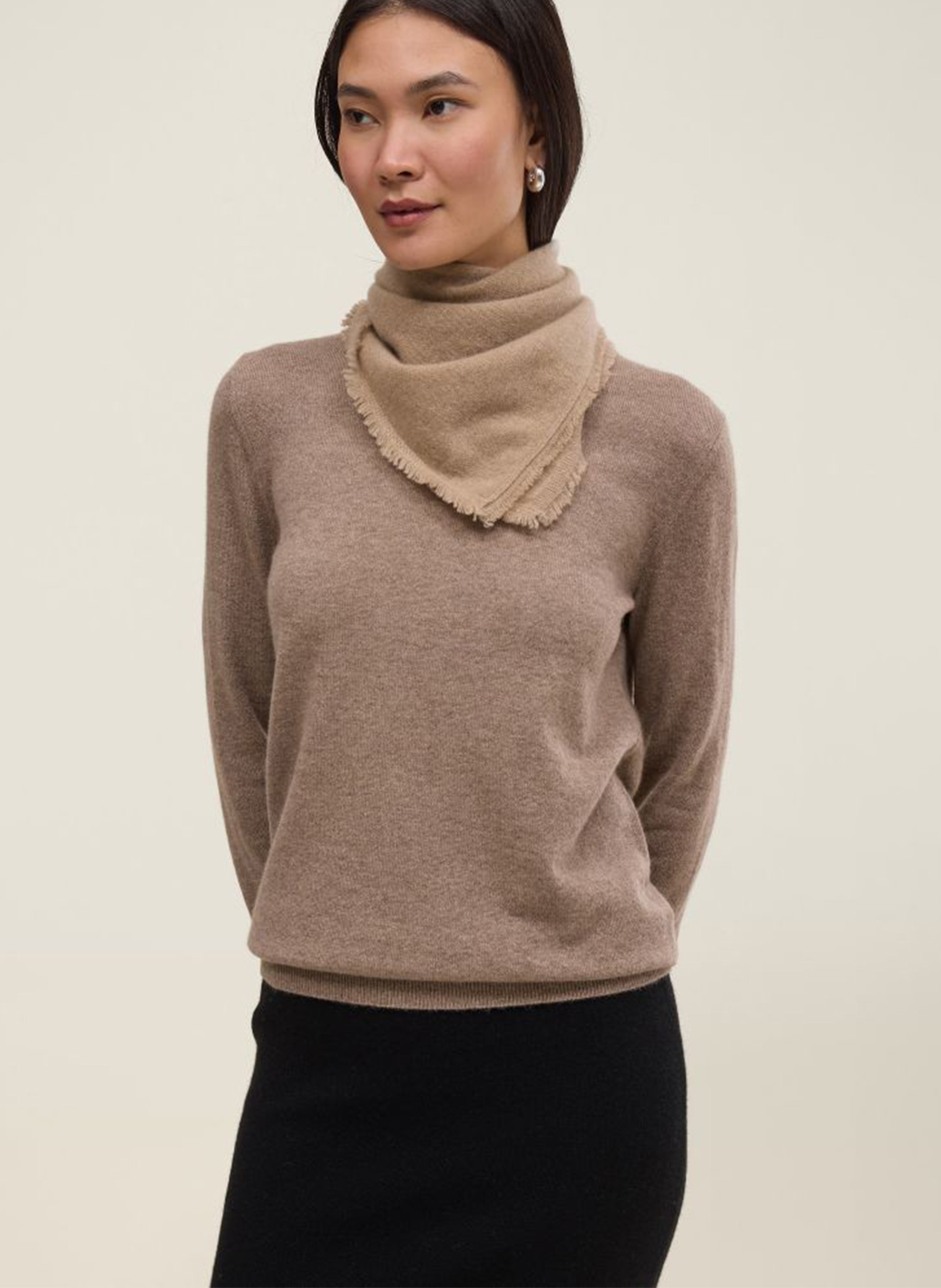 Sjaal van kasjmier HIRCUS Beige