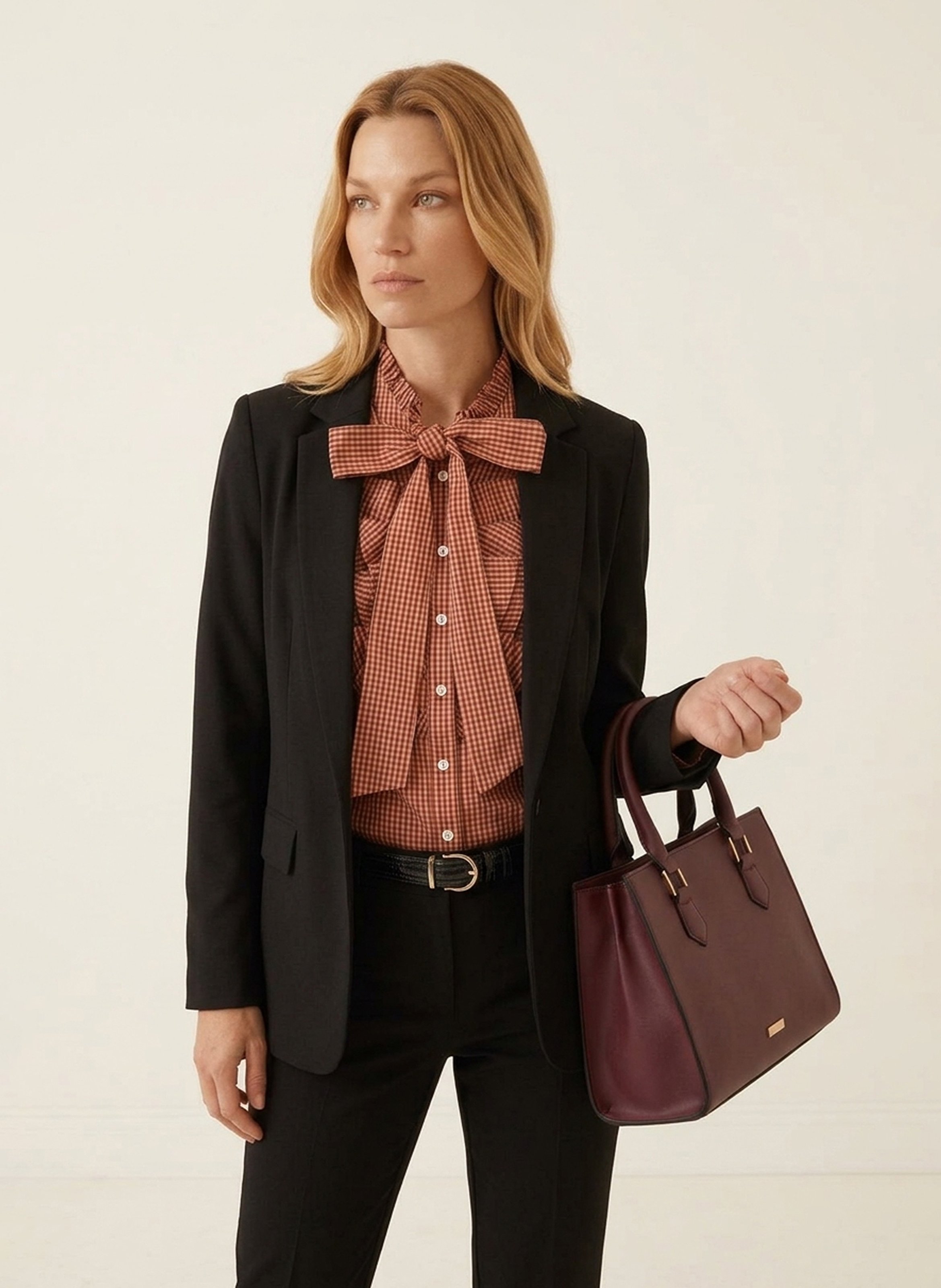 Loose-fitting cotton gingham shirt KOOKAI Brown