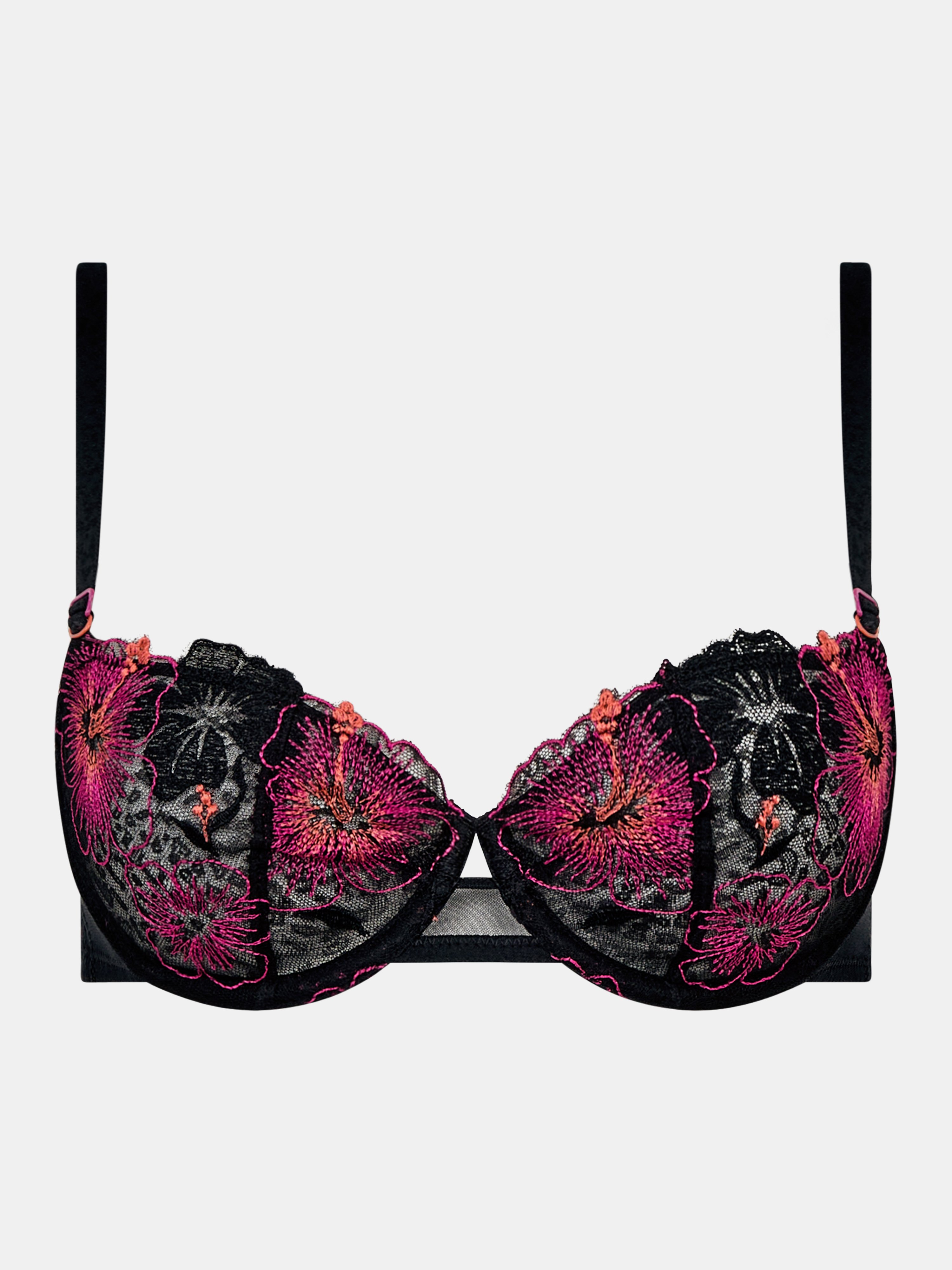 Balconette bra with embroidery CHANTELLE PULP Blue