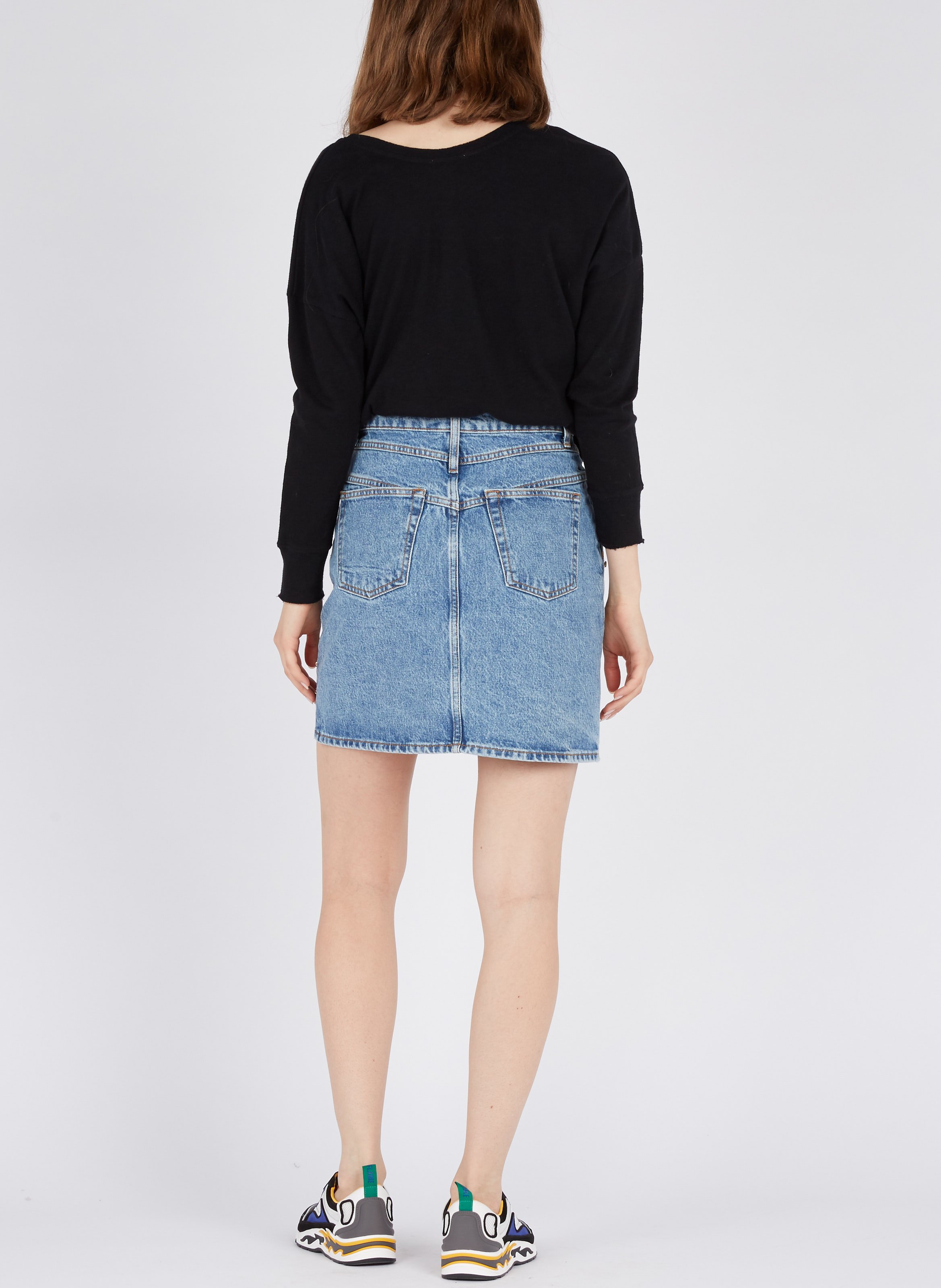 Tee-shirt col bateau en coton AMERICAN VINTAGE Noir