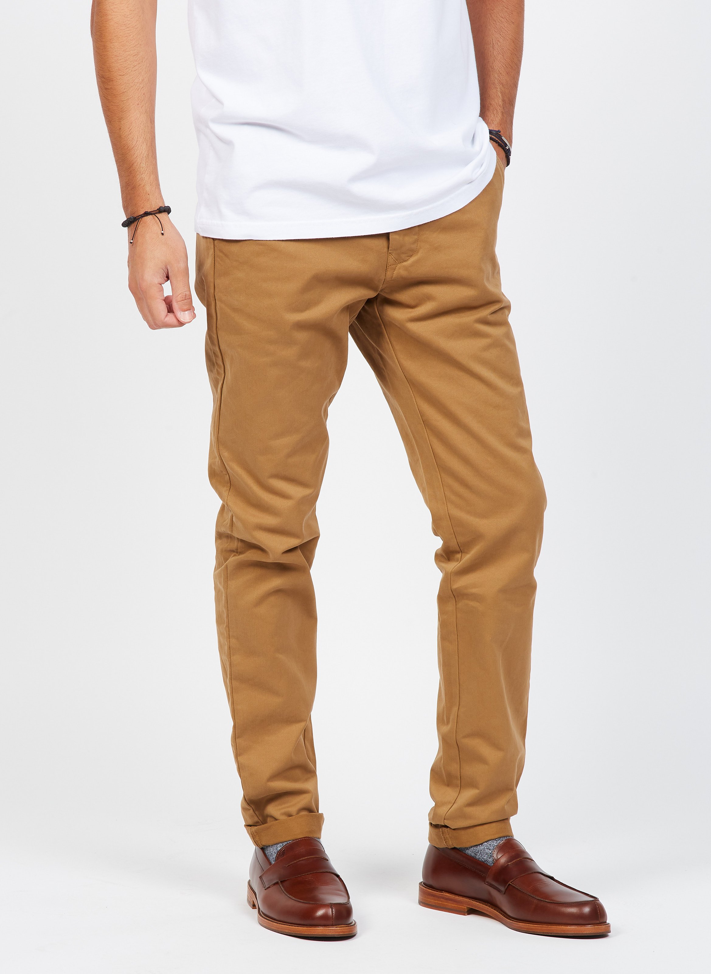 Slim-fit, katoenen chino BALIBARIS Bruin