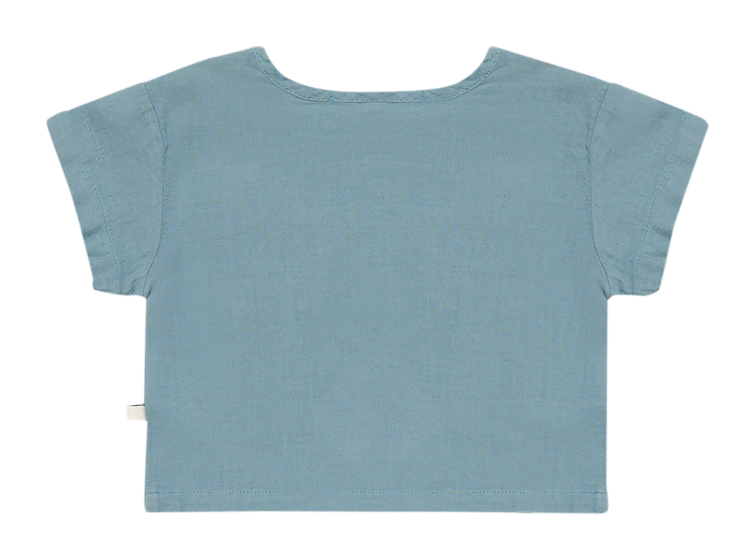 Tee-shirt col rond en coton bio THE NEW SOCIETY Bleu